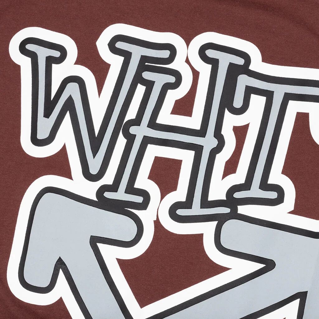 Off-White o1gr1nt0125 Carlos Arrow Slim S/S T-Shirt in Barolo Size US XS / EU 42 / 0 - 4 Thumbnail