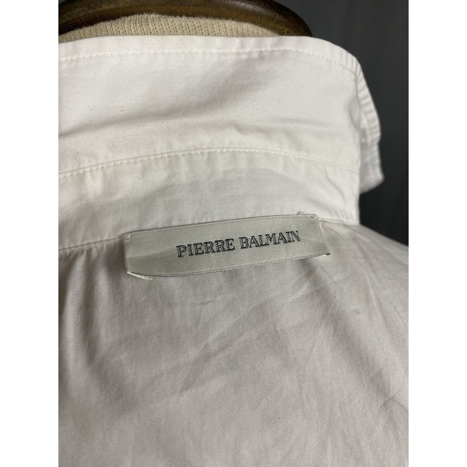 Pierre Balmain Pierre Balmain Men's White Longsleeve Dress Shirt Size 36/50 Size US M / EU 48-50 / 2 - 9 Thumbnail