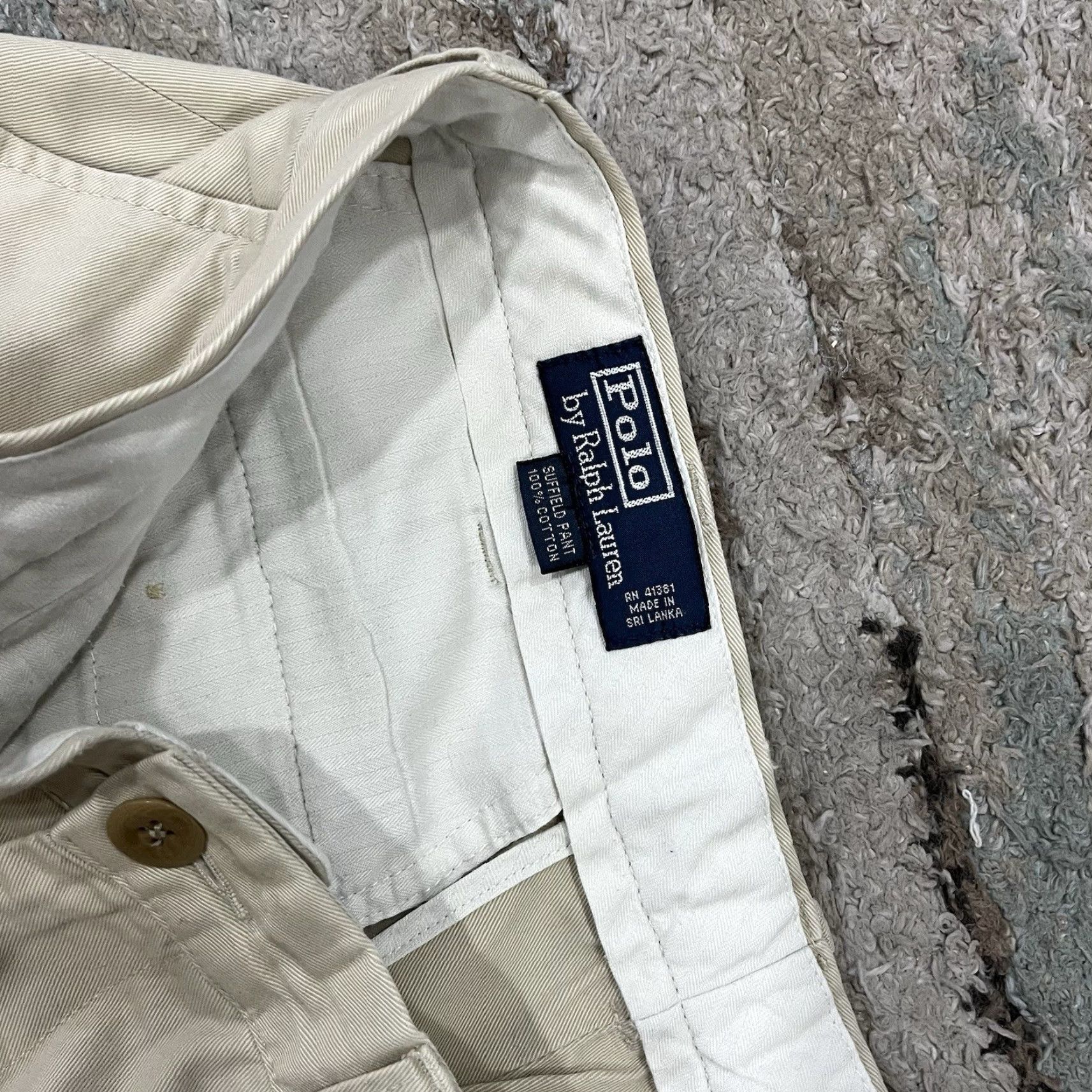 Polo Ralph Lauren Polo Ralph Lauren Pants Chino Flat Front Mens 34x32 Khaki Cotton Pony On Back Size US S / EU 44-46 / 1 - 2 Thumbnail