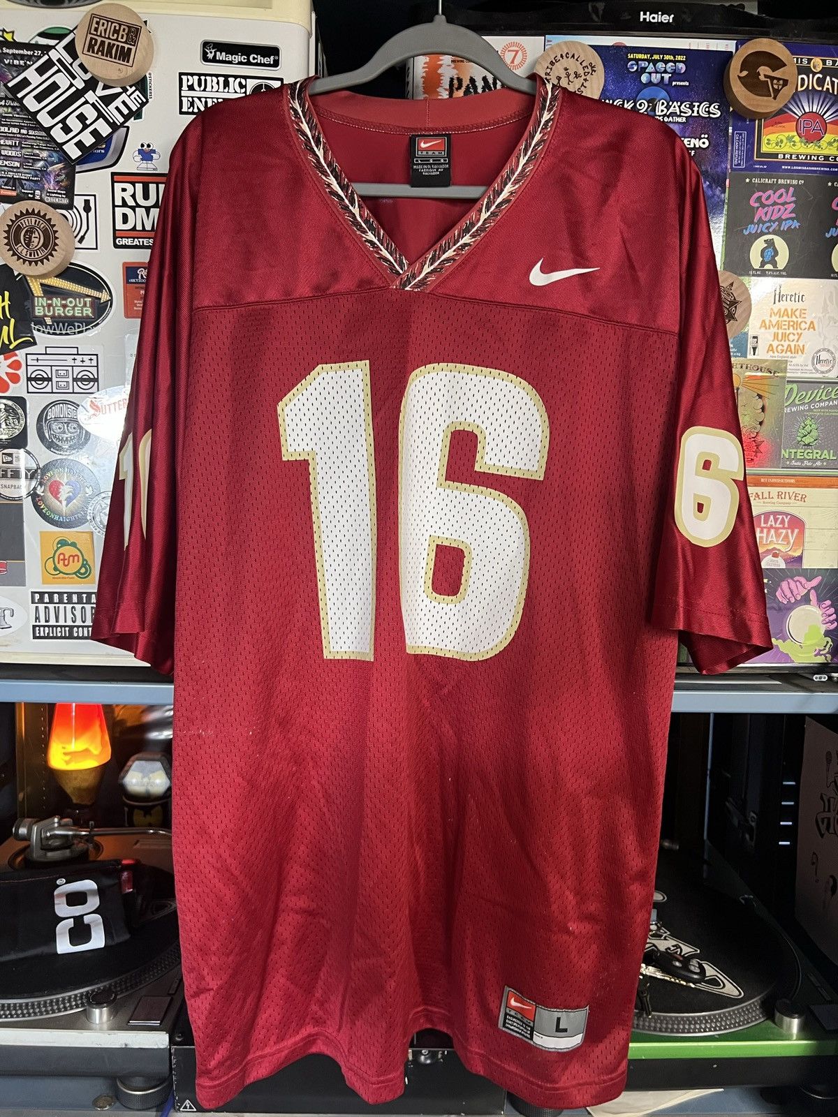 Nike × Vintage Vintage 90s Florida State Seminoles #16 Nike Team Jersey Size US L / EU 52-54 / 3 - 1 Thumbnail
