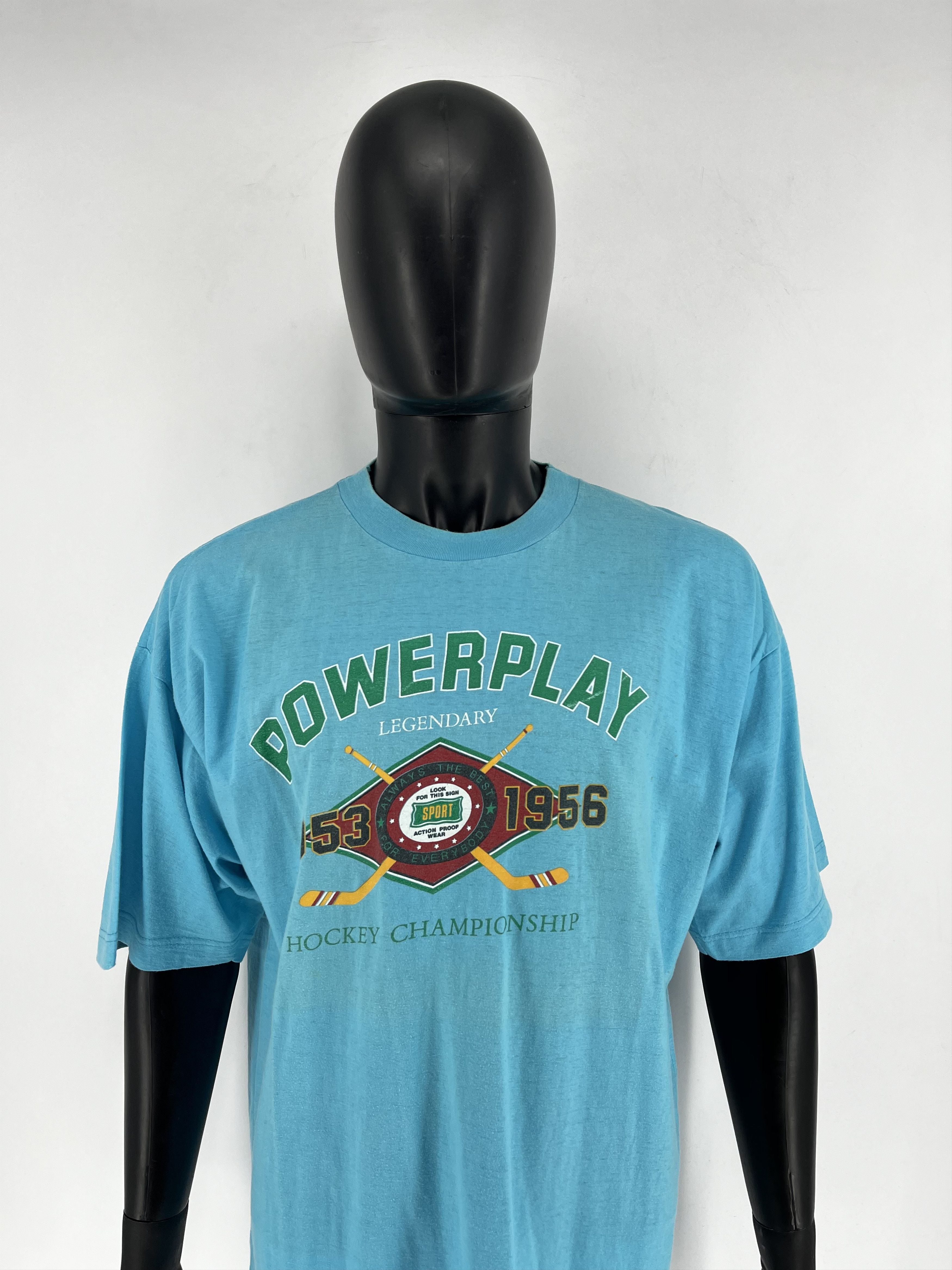 NHL VTG 90s POWERPLAY LEGENDARY 1953 1956 HOCKEY CHAMPIONSHIP Size US XL / EU 56 / 4 - 2 Thumbnail