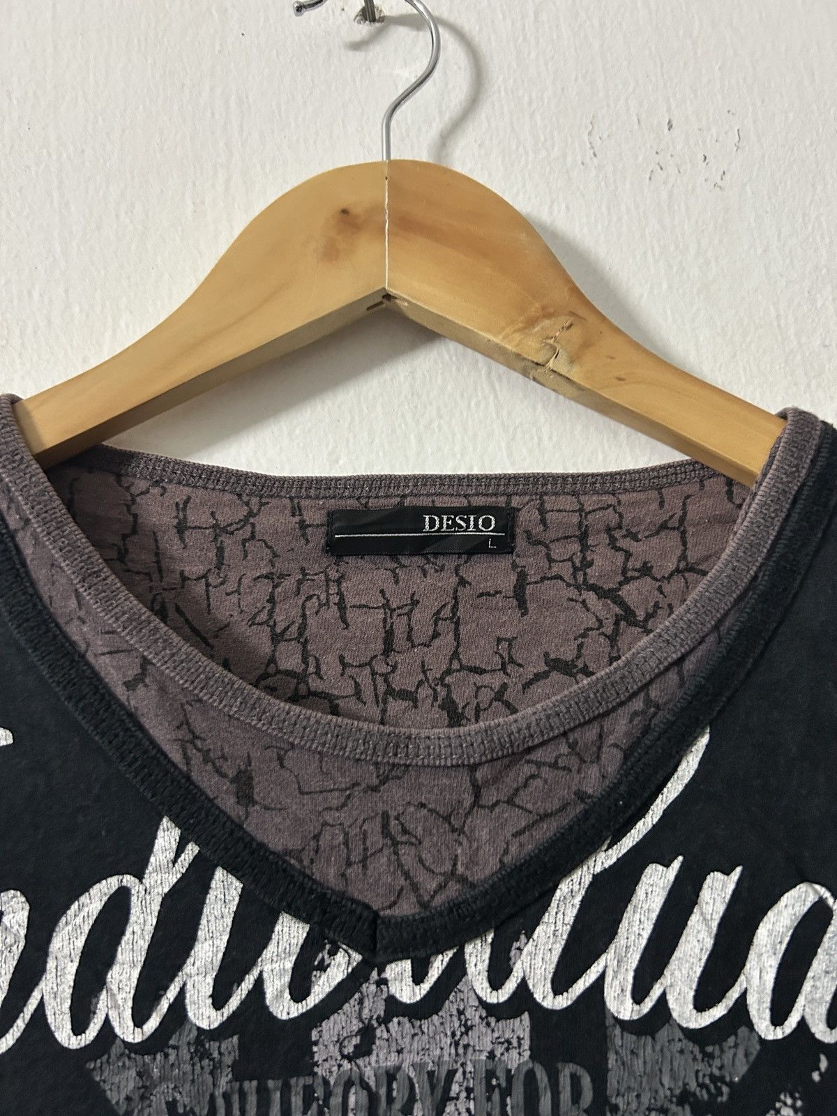 Vintage Desio Double Layer Poem Y2K Punk Style