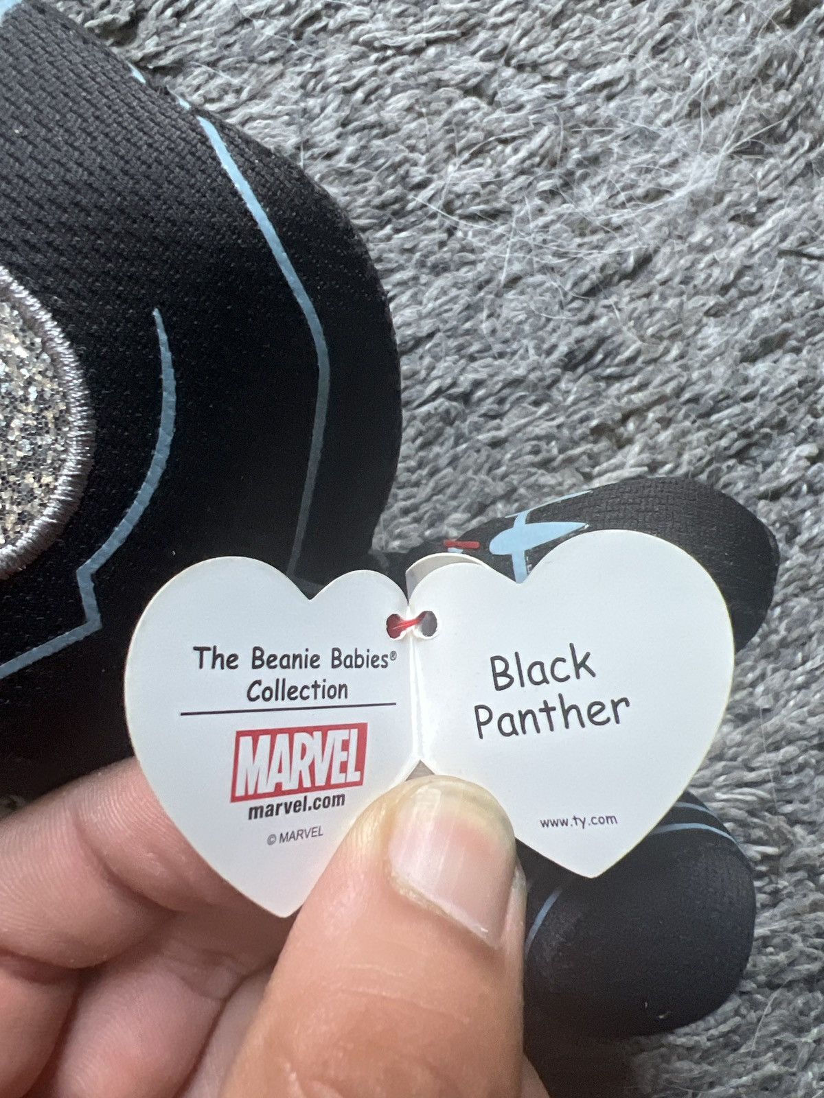 Marvel Comics 2020 Marvel Ty Black Panther Beanie Baby Size ONE SIZE - 4 Thumbnail