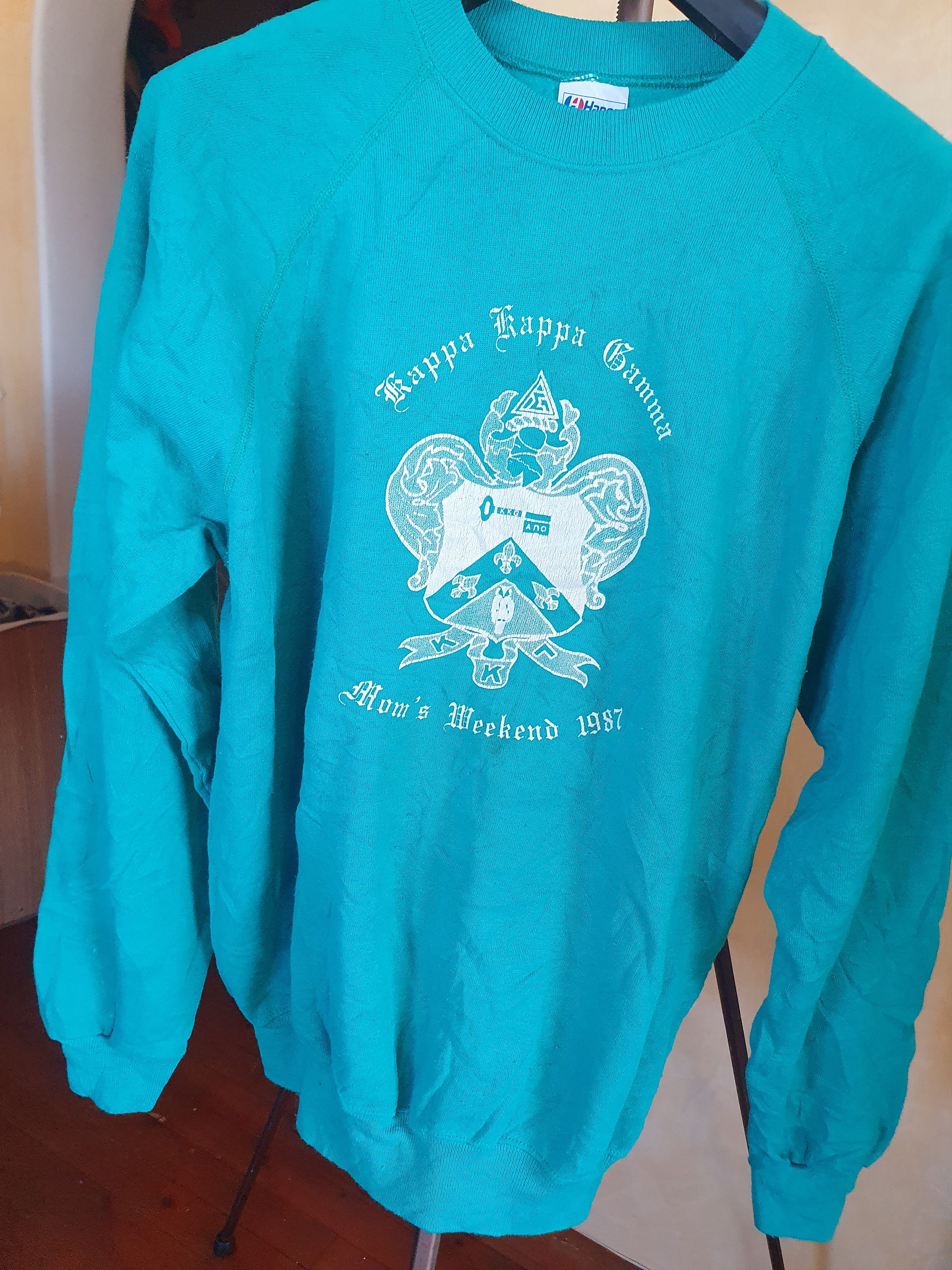 Hanes × Vintage Kappa Kappa Gamma Mom's Weekend 1987 Vintage Sweatshirt L/XL Size US XL / EU 56 / 4 - 5 Thumbnail
