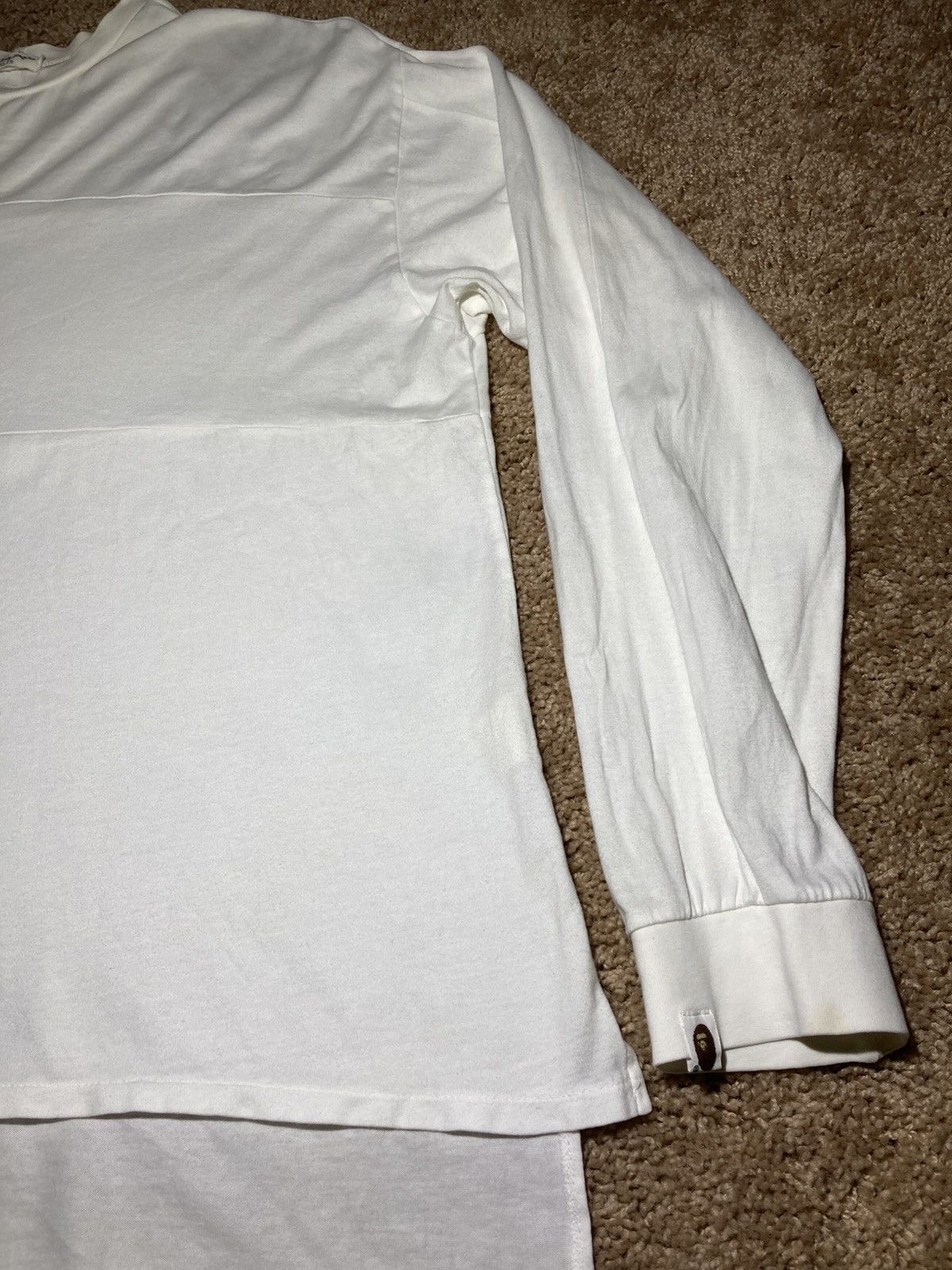 Bape 1996 Bape Cycles Panel Tee White Large 90s Jersey OG Vintage Size US L / EU 52-54 / 3 - 3 Thumbnail