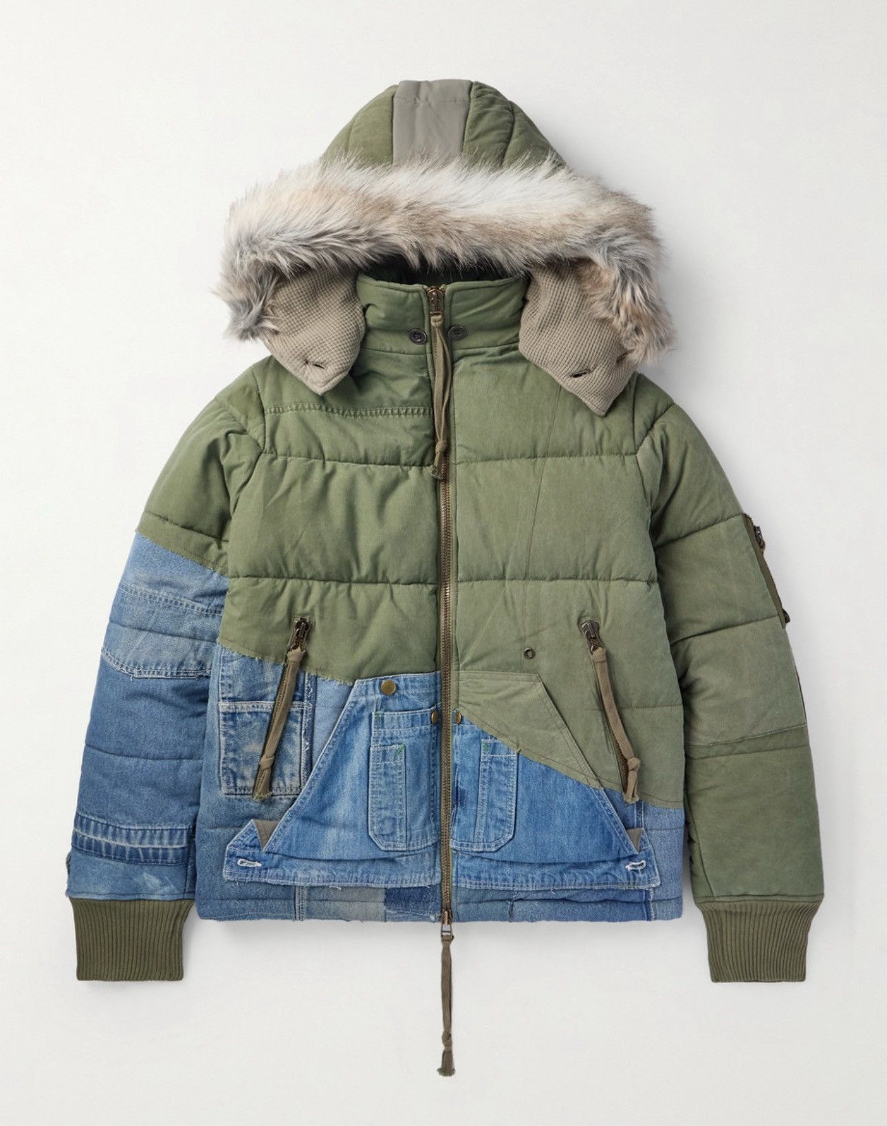 Greg Lauren Quilted Army Super Warm Liner Retro Puffy Puffer Jacket Size US XXL / EU 58 / 5 - 1 Thumbnail