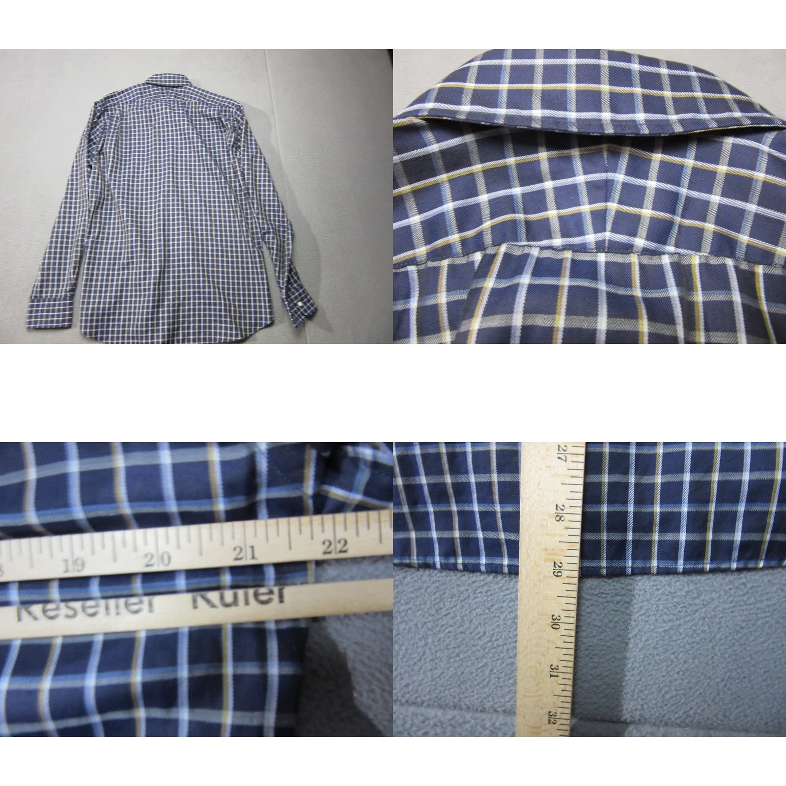 Vintage J Michaels Shirt Men Medium Blue Grid Plaid Borrell Twill Button Down Office New Size US M / EU 48-50 / 2 - 8 Thumbnail