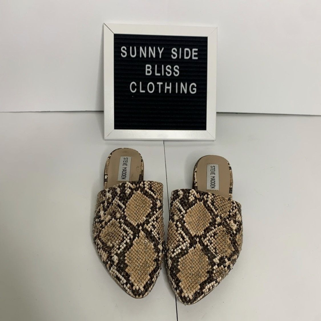 Steve Madden Steve Madden Snake Print Slip-On Mules Almond Toe Size 6.5 Size US 6.5 / IT 36.5 - 1 Thumbnail
