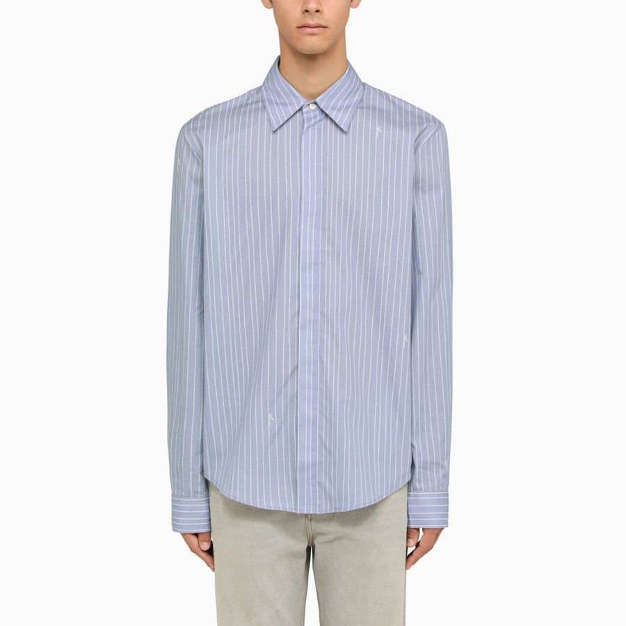 image of Amiri O1D2Blof0124 Shirt In Light Blue, Men's (Size Medium)