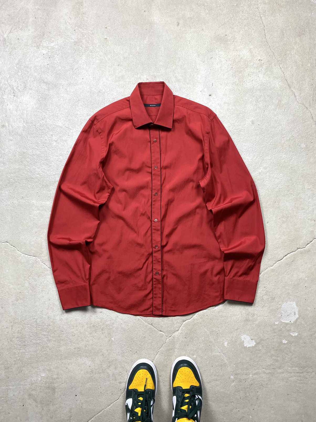 Gucci Gucci Red Shirt Button Up Luxury Designer Size US L / EU 52-54 / 3 - 1 Thumbnail