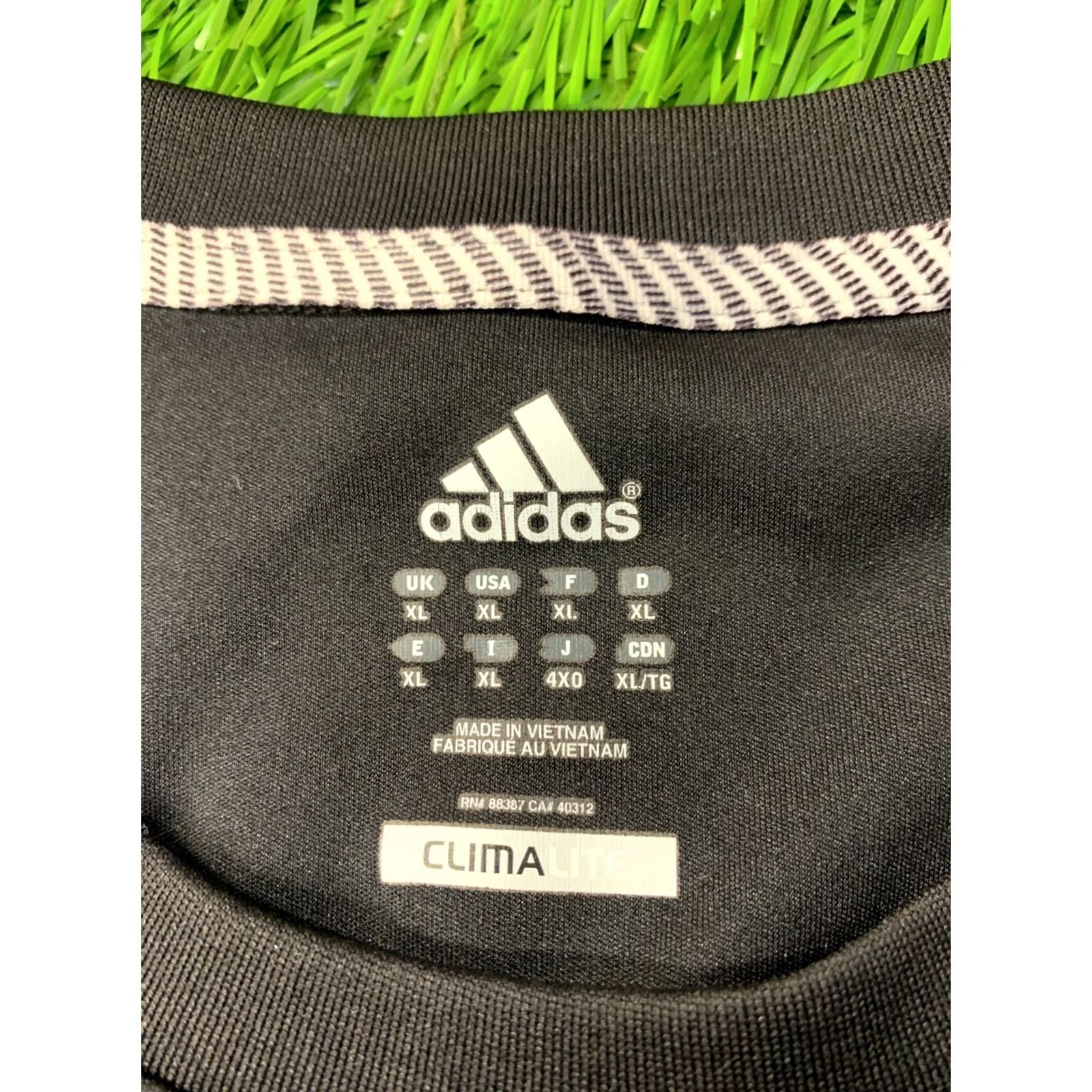 Adidas ADIDAS Adipure Football Shirt XL Mens Black and White 2009 Adidas Performance Football Shirt Jersey Short Sleeve Crew Neck 100% Polyester Size US XL / EU 56 / 4 - 7 Thumbnail