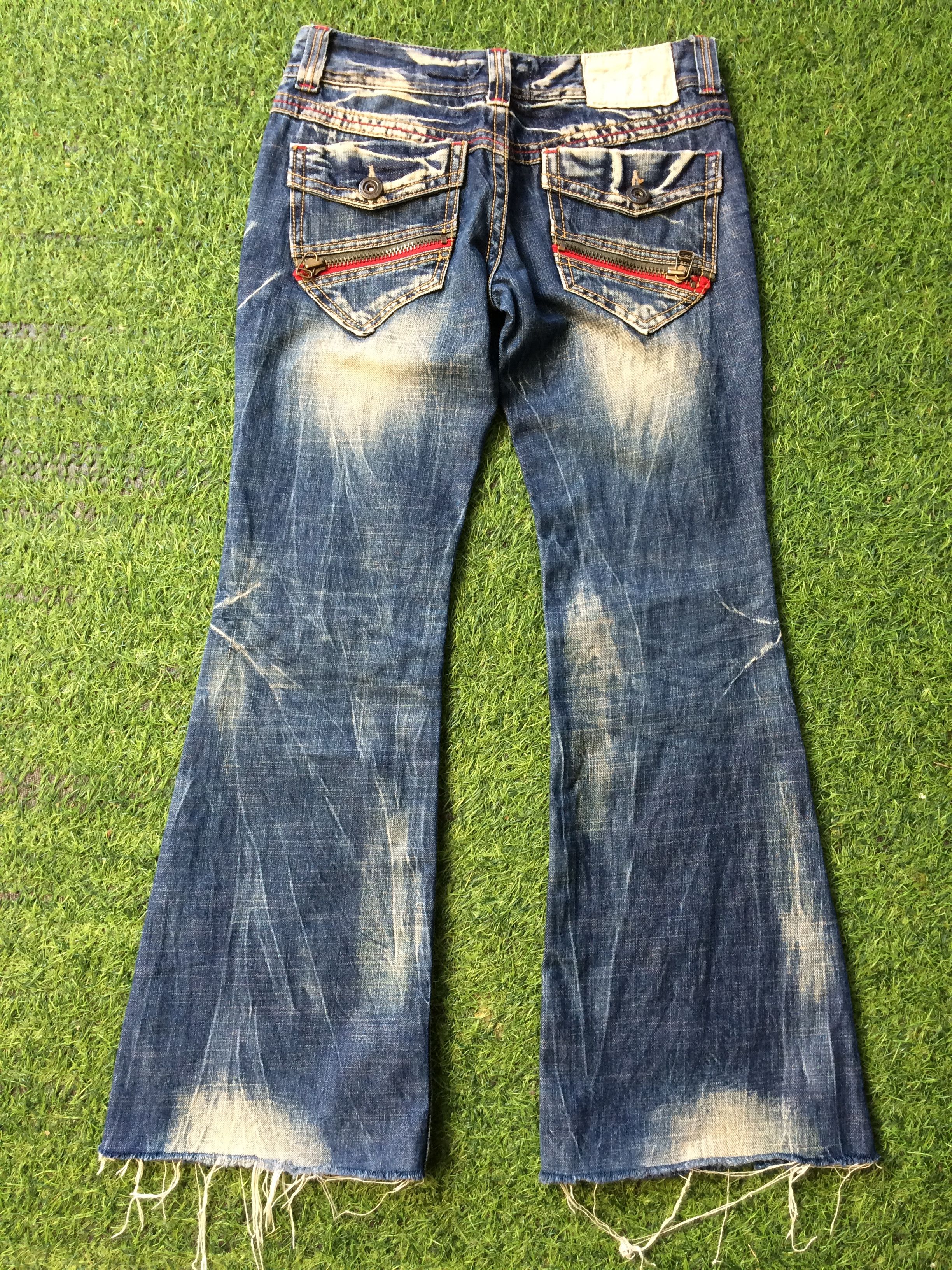 Japanese Brand × Jean Japanese Distressed Flare Jeans #D-640 Size 27" / US 4 / IT 40 - 2 Thumbnail