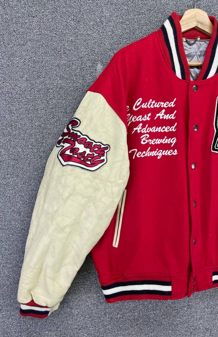Japanese Brand Vintage Asahi Honnama Rare Wool Varsity Leather Jacket Size US M / EU 48-50 / 2 - 4 Thumbnail