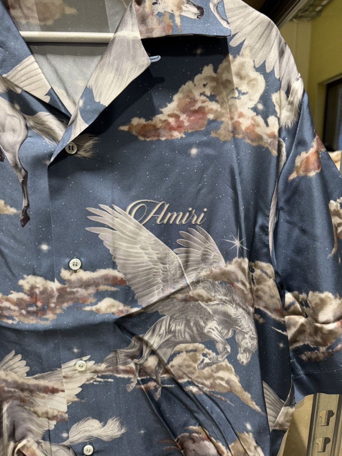 Amiri Amiri Pegasus Bowling Silk Shirt NEW 1100$ Size US S / EU 44-46 / 1 - 3 Thumbnail