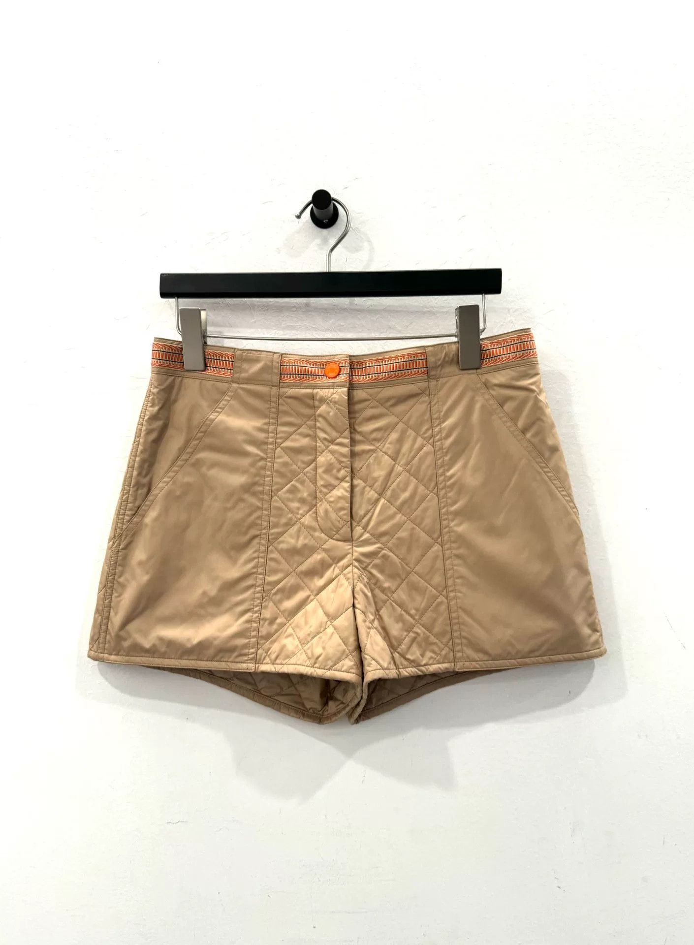 Hermes Women's Beige Down Shorts