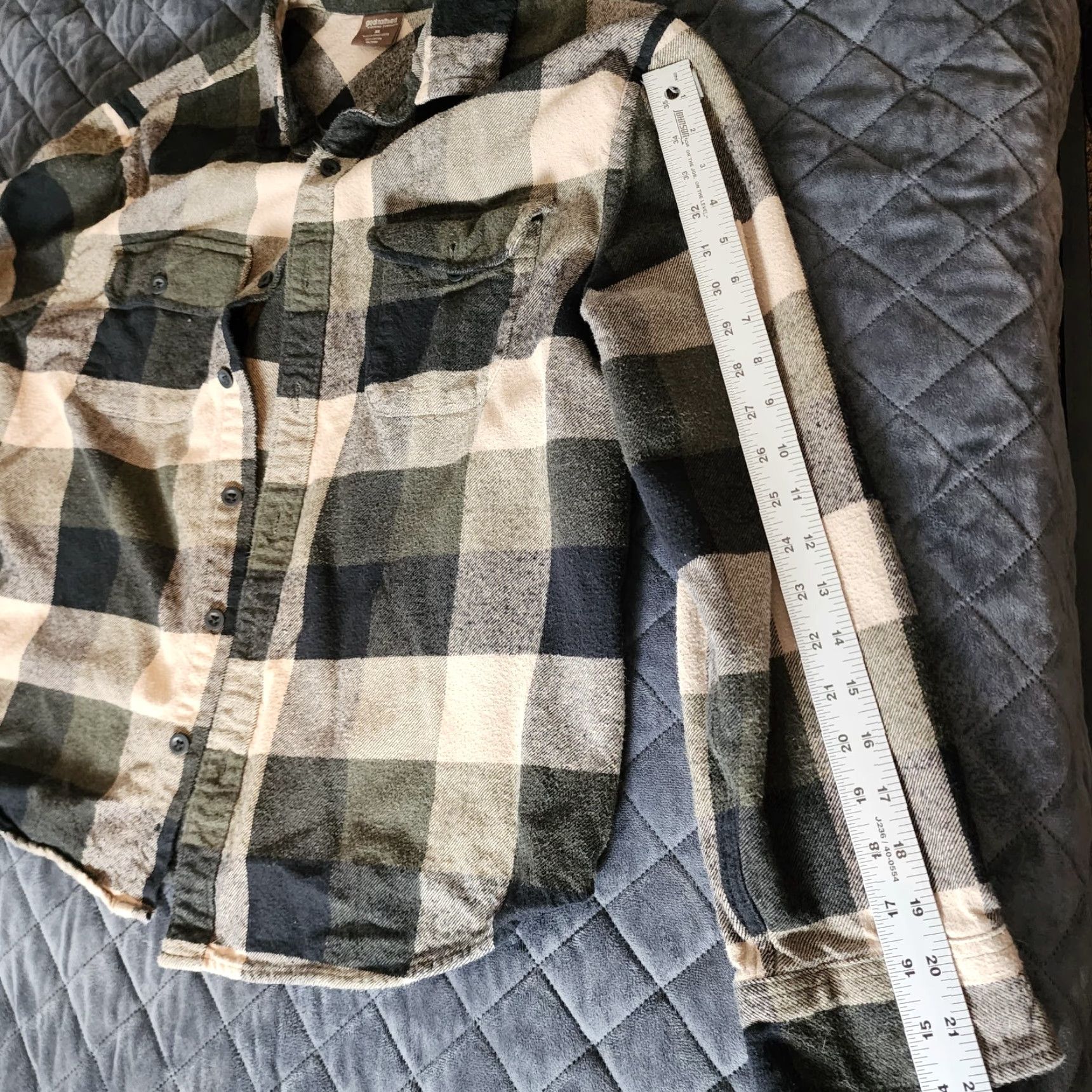 Greats Great Northwest Mens Long Sleeve Shirt XL Plaid Green Button Up Size US XL / EU 56 / 4 - 5 Thumbnail