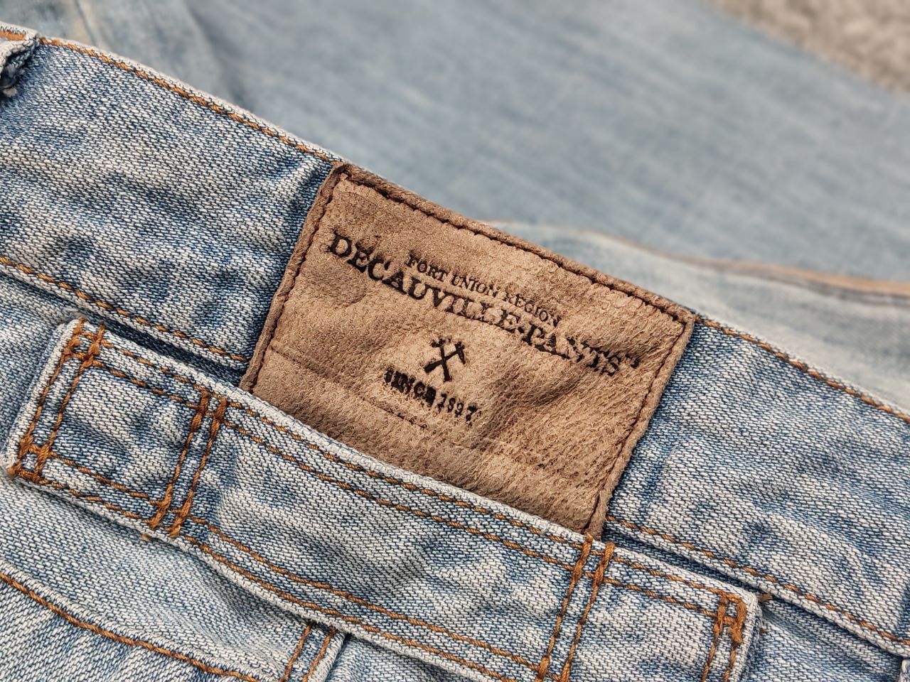 Sixty Vintage 90's Decauville x sixty Blue Patchwork Denim Jeans Size US 31 - 15 Thumbnail