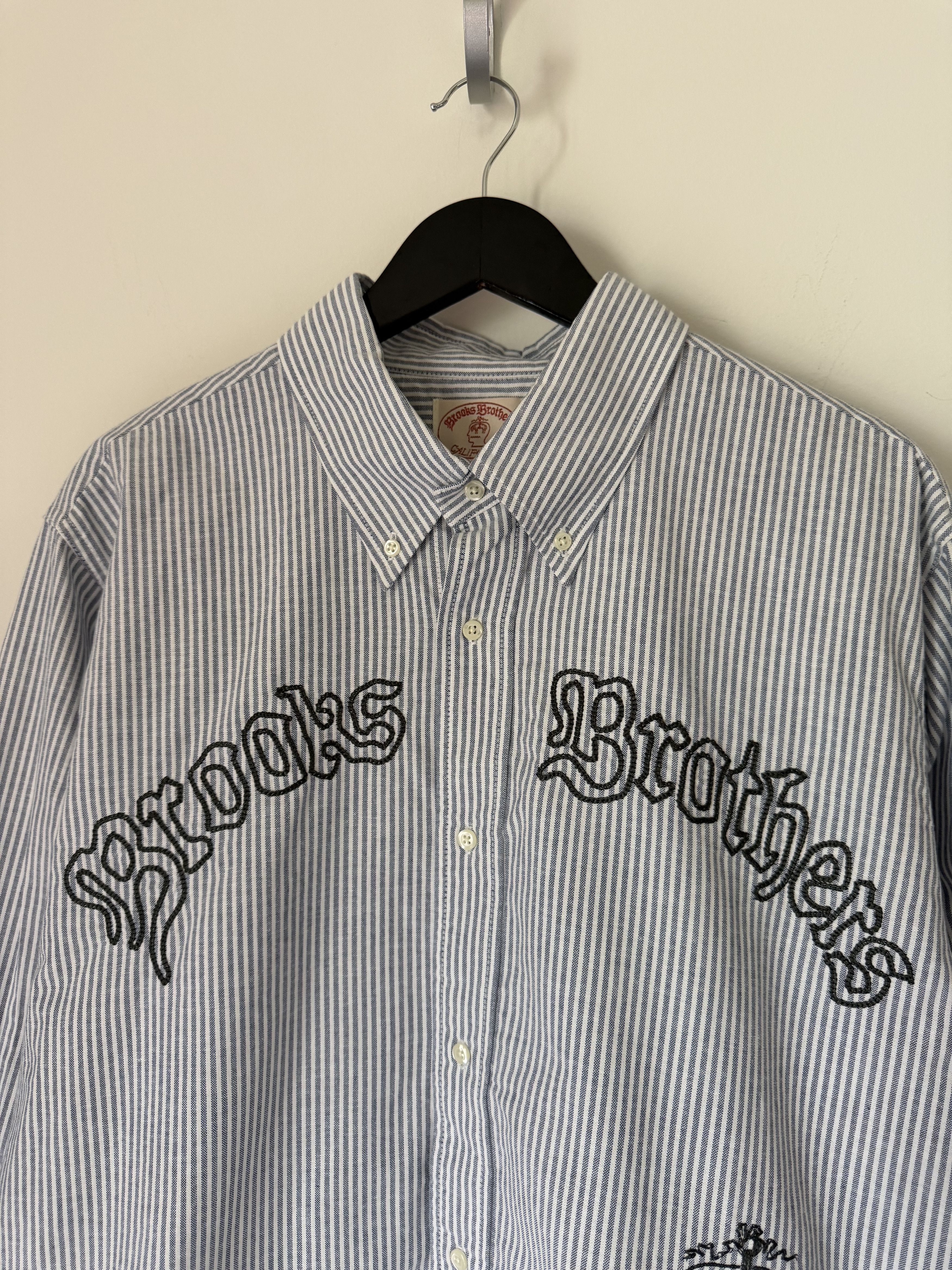 Brain Dead Brain Dead Brooks Brothers Embroidered Oxford Button Up Size US XL / EU 56 / 4 - 2 Thumbnail