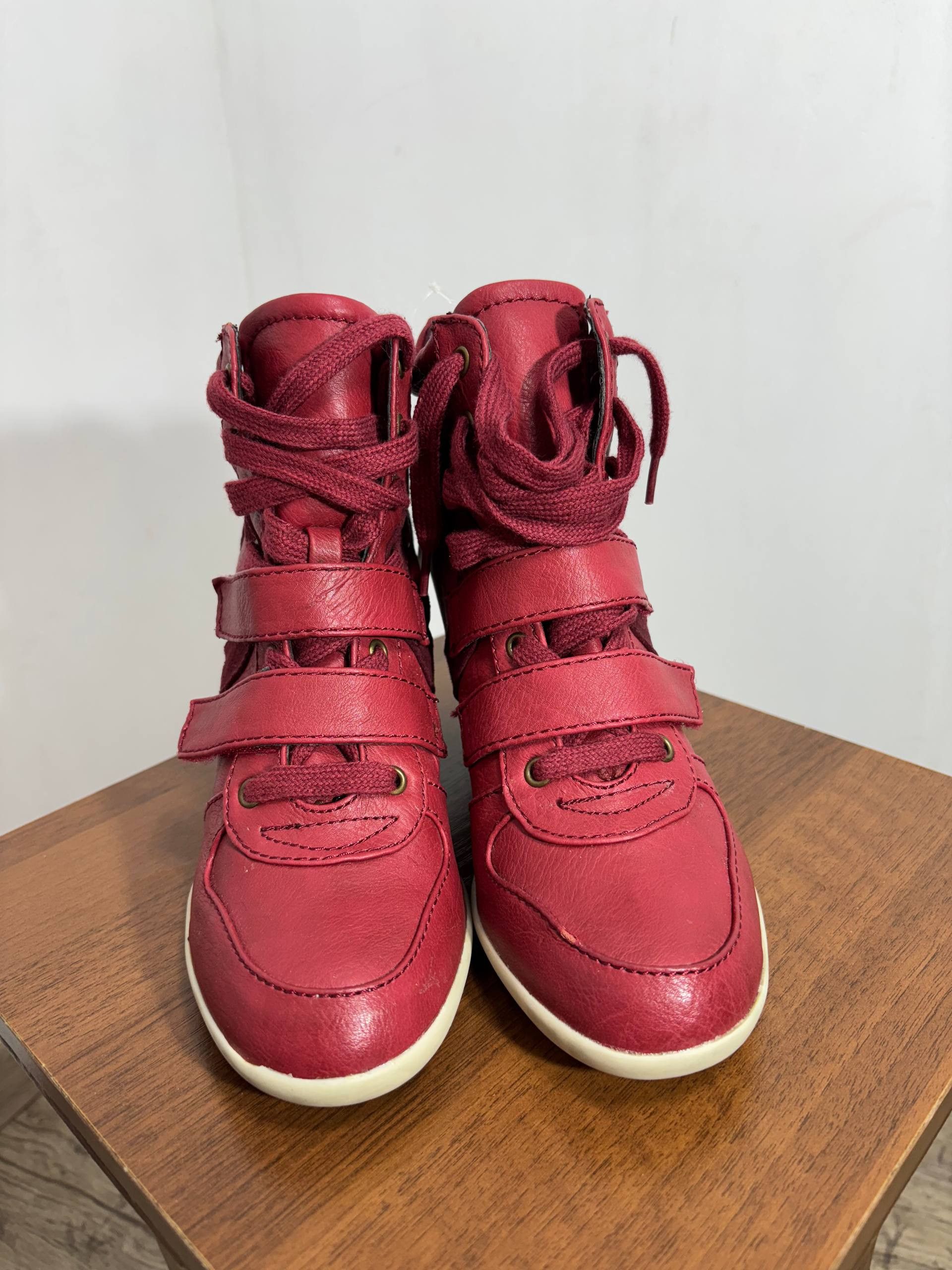 Isabel Marant Etoile Isabel Marant Etoile style Leather Hi-Top Sneakers Shoes Size US 8 / IT 38 - 6 Thumbnail