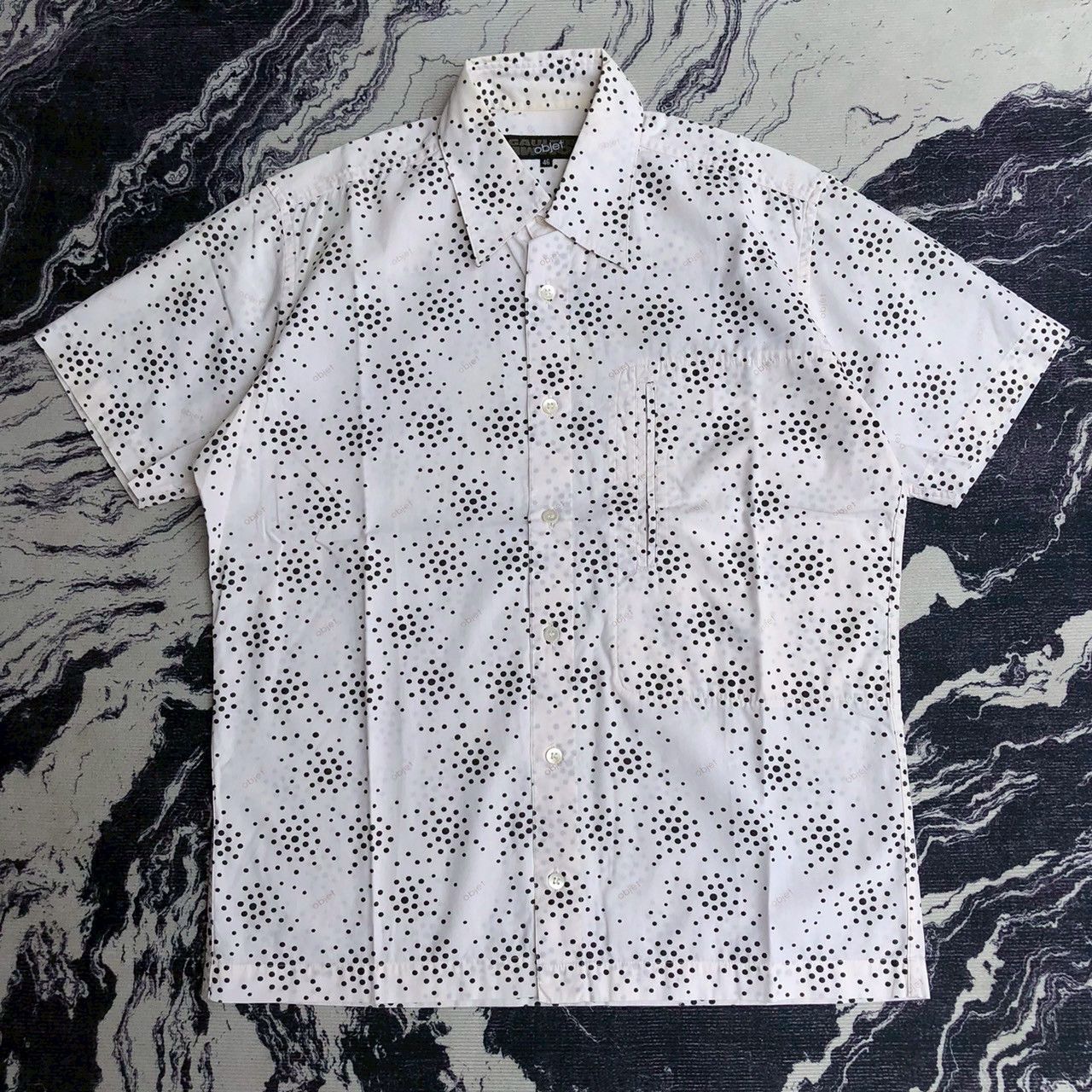 Jean Paul Gaultier Vintage 90s Jean Paul Gaultier Objet Polka Dot Shirt Size US S / EU 44-46 / 1 - 1 Thumbnail