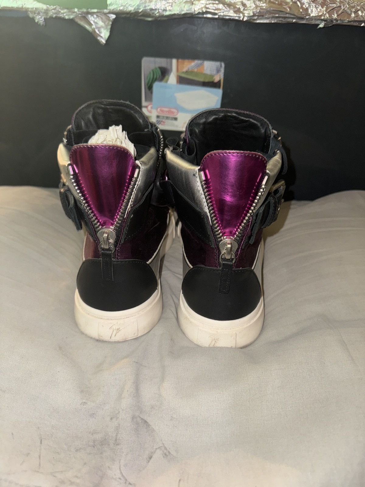 Giuseppe Zanotti Giuseppe Zanotti mens sneaker plum chain Size US 10 / EU 43 - 4 Thumbnail