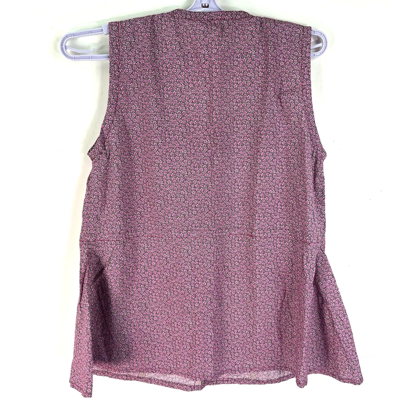 Pinko Handmade Floral Tank Top Women Pink Size M Cotton Sleeveless V-Neck Tunic Adult M Womens Tank 80s 90s Flower Theme Size M / US 6-8 / IT 42-44 - 5 Thumbnail