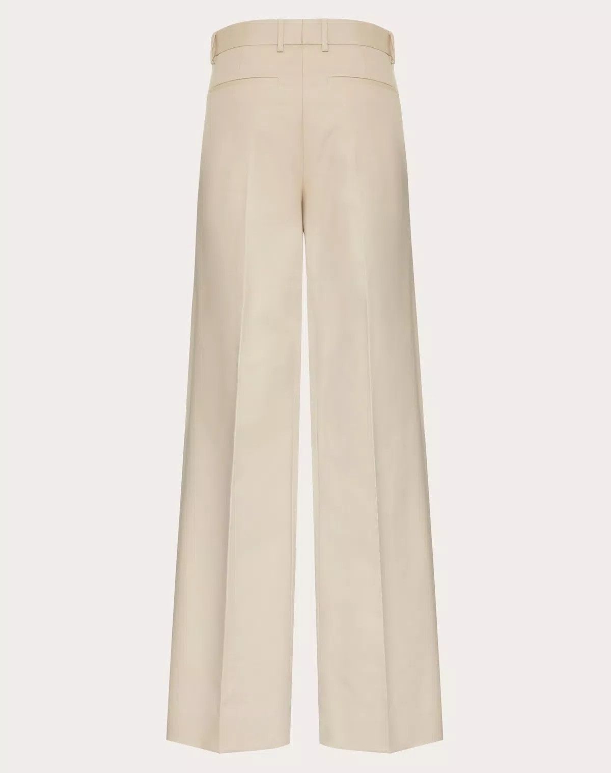 Valentino oc11z0625 Cotton Gabardine Trousers in Beige Size US 32 / EU 48 - 2 Thumbnail