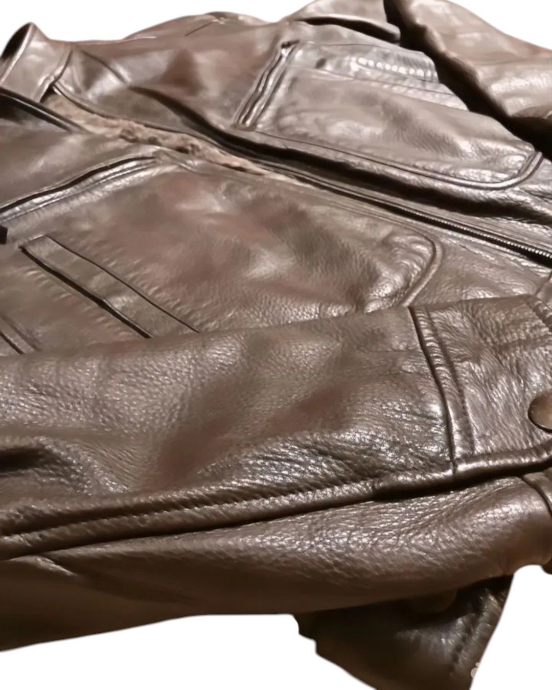 Gucci TOM FORD ERA REX RABBIT LINED LEATHER BIKER BOMBER JACKET Size US L / EU 52-54 / 3 - 7 Thumbnail