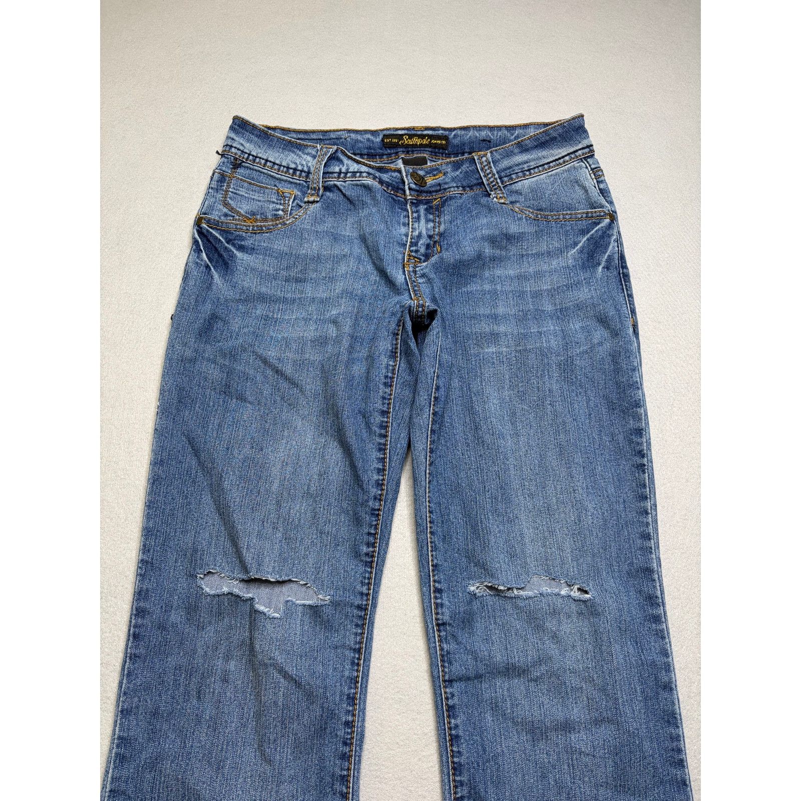 Southpole Southpole Women’s Distressed Flare Jeans Denim Y2K 28x31 Size 28" / US 6 / IT 42 - 9 Thumbnail
