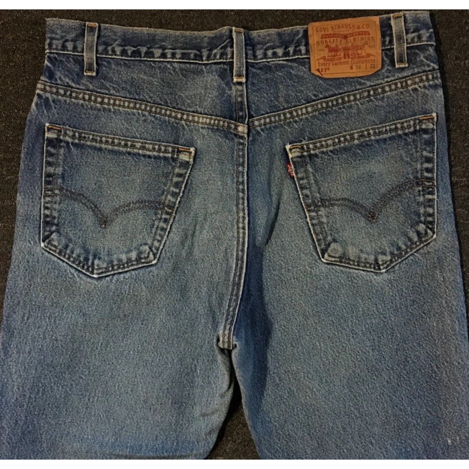 Levi's VINTAGE Levi's 517 Jeans Mens Bootcut 36 Blue Denim Distressed USA 80s 90s Grunge Western Rockabilly Biker Cowboy Regular Inseam 30 Size US 36 / EU 52 - 4 Thumbnail
