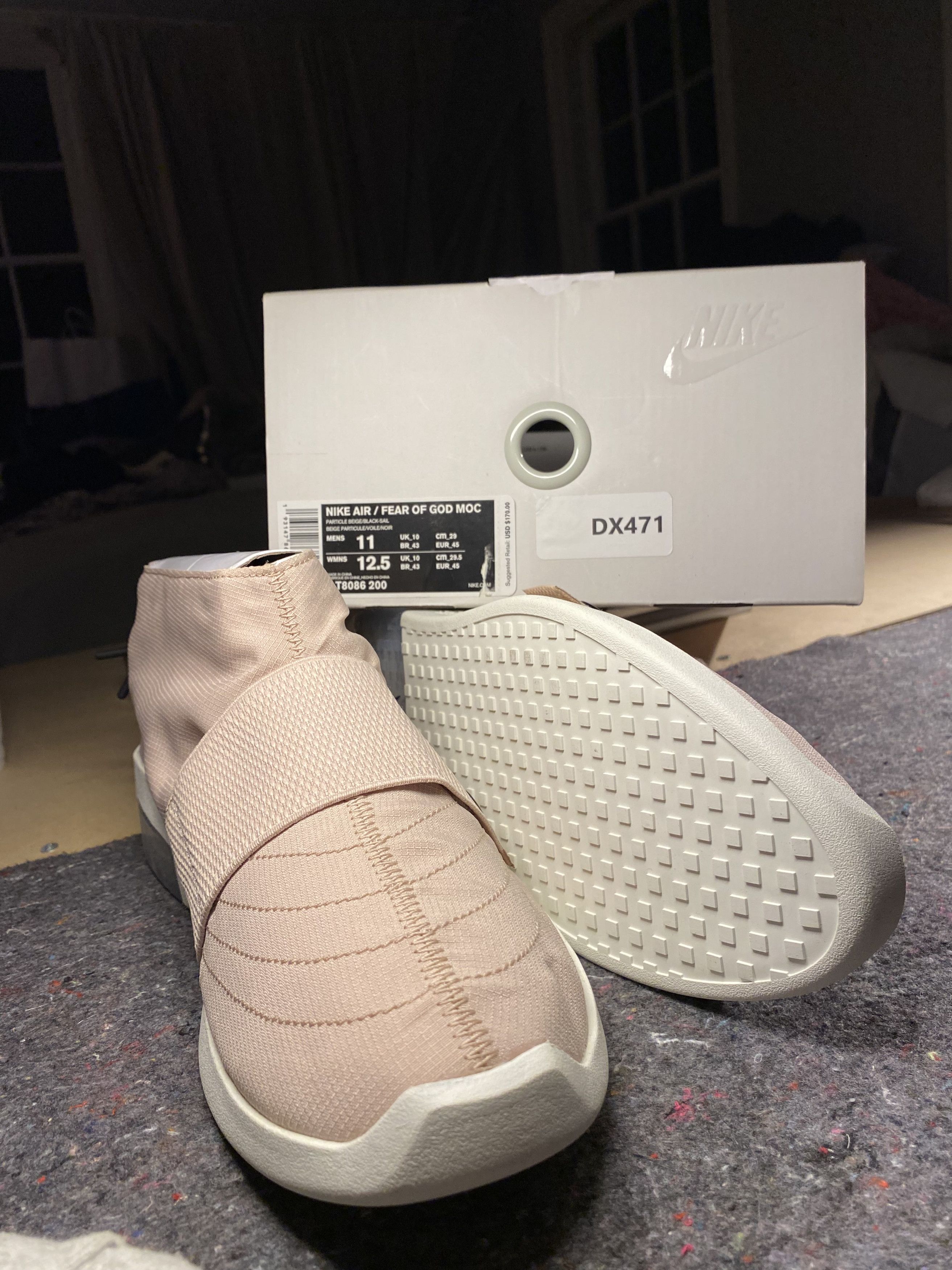 Fear of God × Nike Nike Air Fear of God Particle Beige Moc M11 DS OG Box Size US 11 / EU 44 - 2 Thumbnail