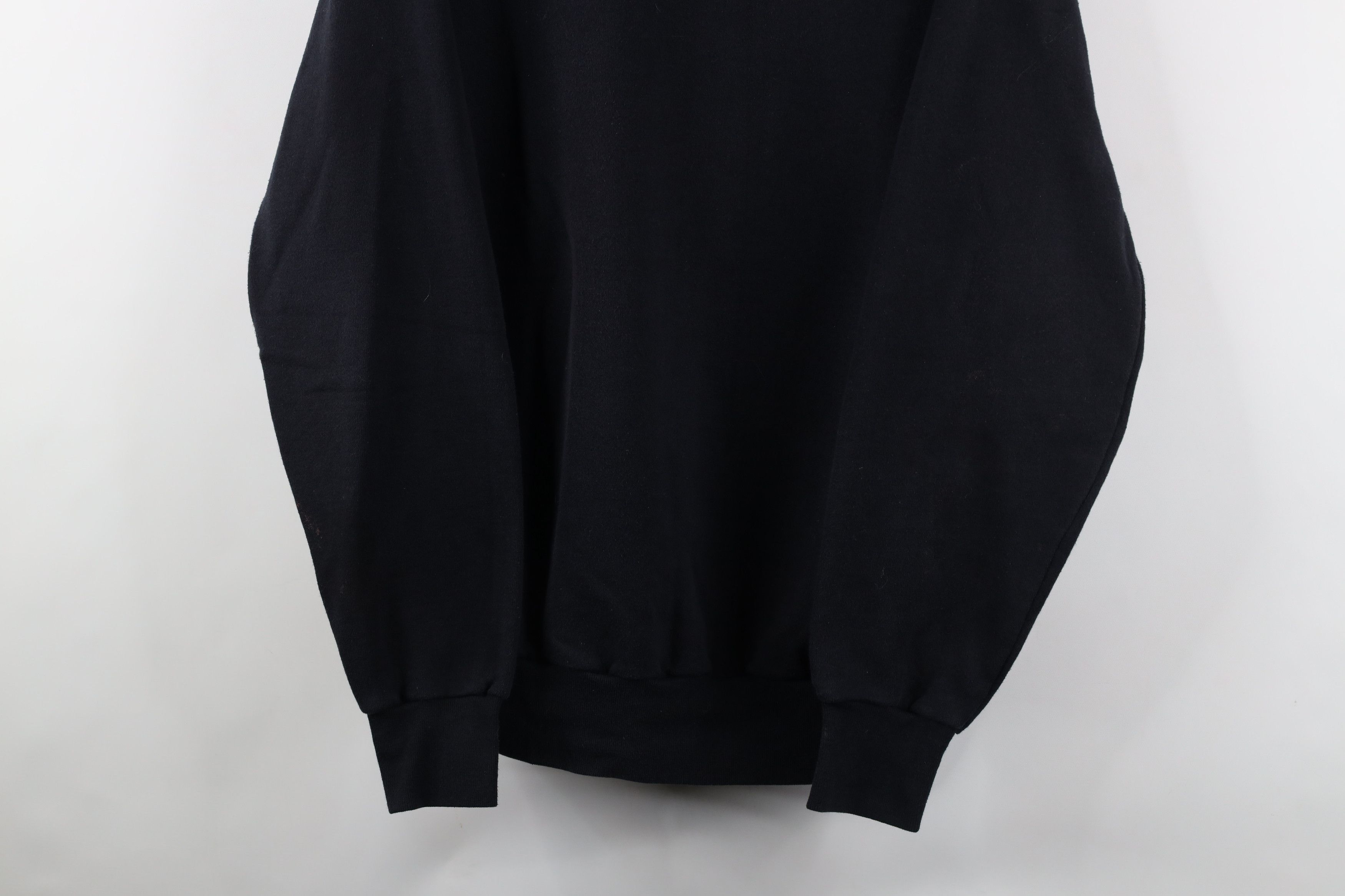 Vintage Vintage 90s Streetwear Heavyweight Sweatshirt Black USA Size US XL / EU 56 / 4 - 3 Thumbnail