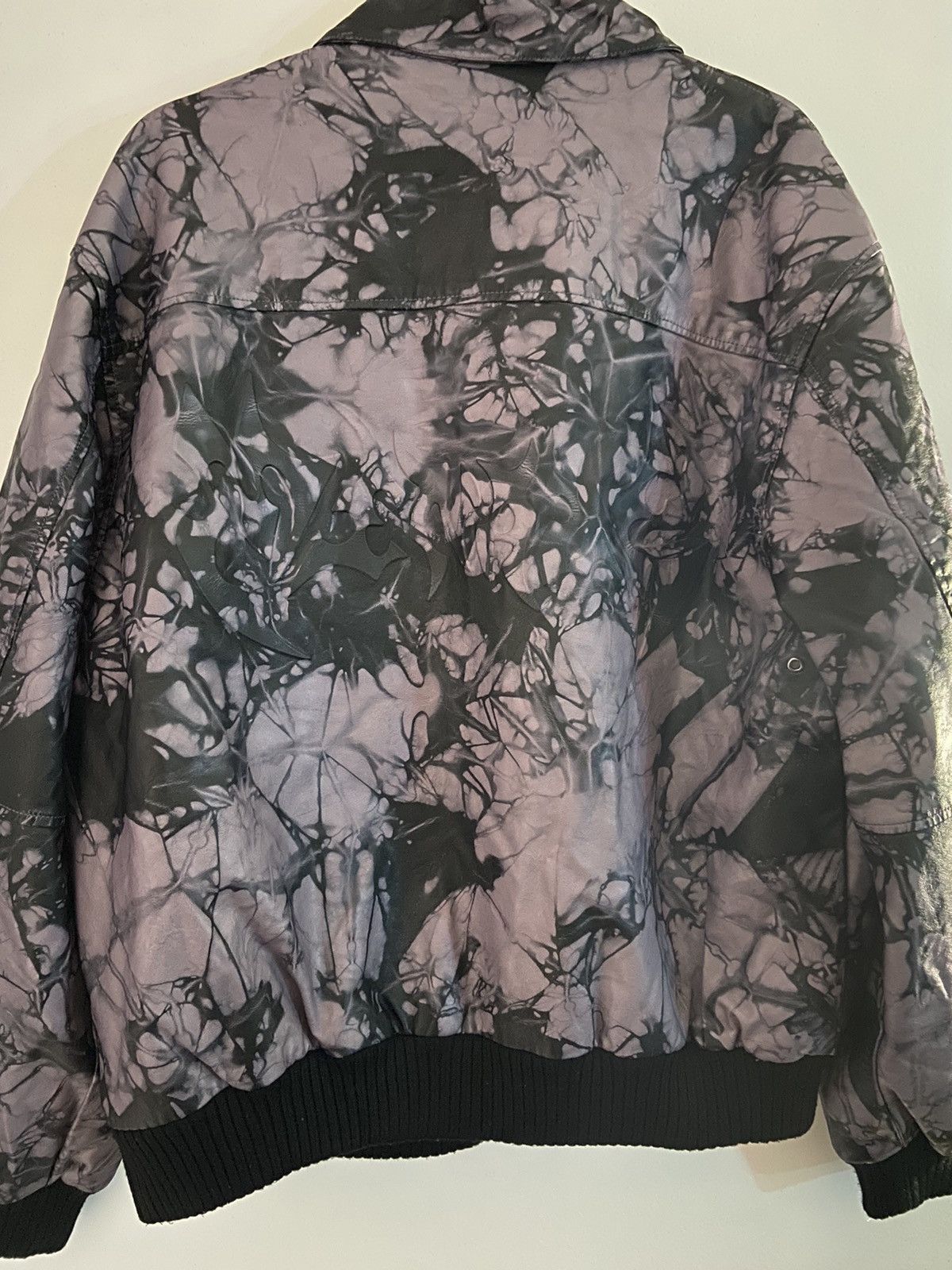 Menace Menace Tye Dye Leather Flight Jacket Bomber Size US L / EU 52-54 / 3 - 11 Thumbnail