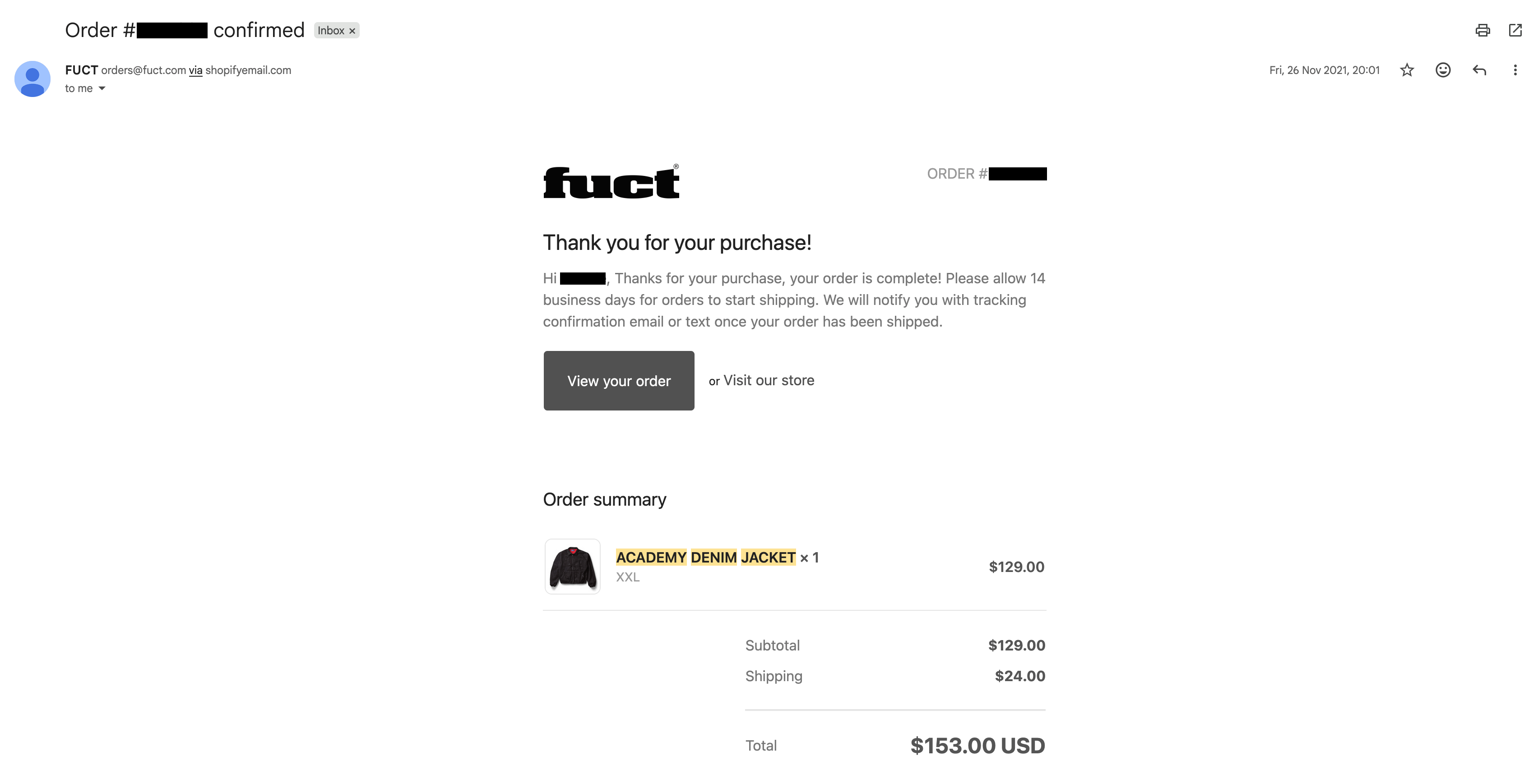 FUCT Academy Denim Jacket Size US XXL / EU 58 / 5 - 9 Thumbnail