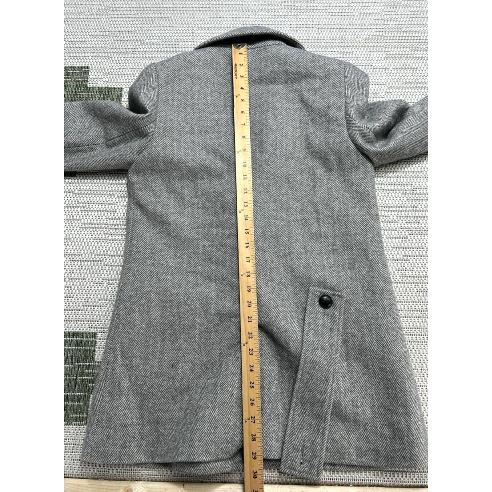 Vintage Tuckernuck Coat Blazer Wool Blend Gray Herringbone Notch Lapel Wool Blend - Women Size S Short Sleeve? Size S / US 4 / IT 40 - 4 Thumbnail