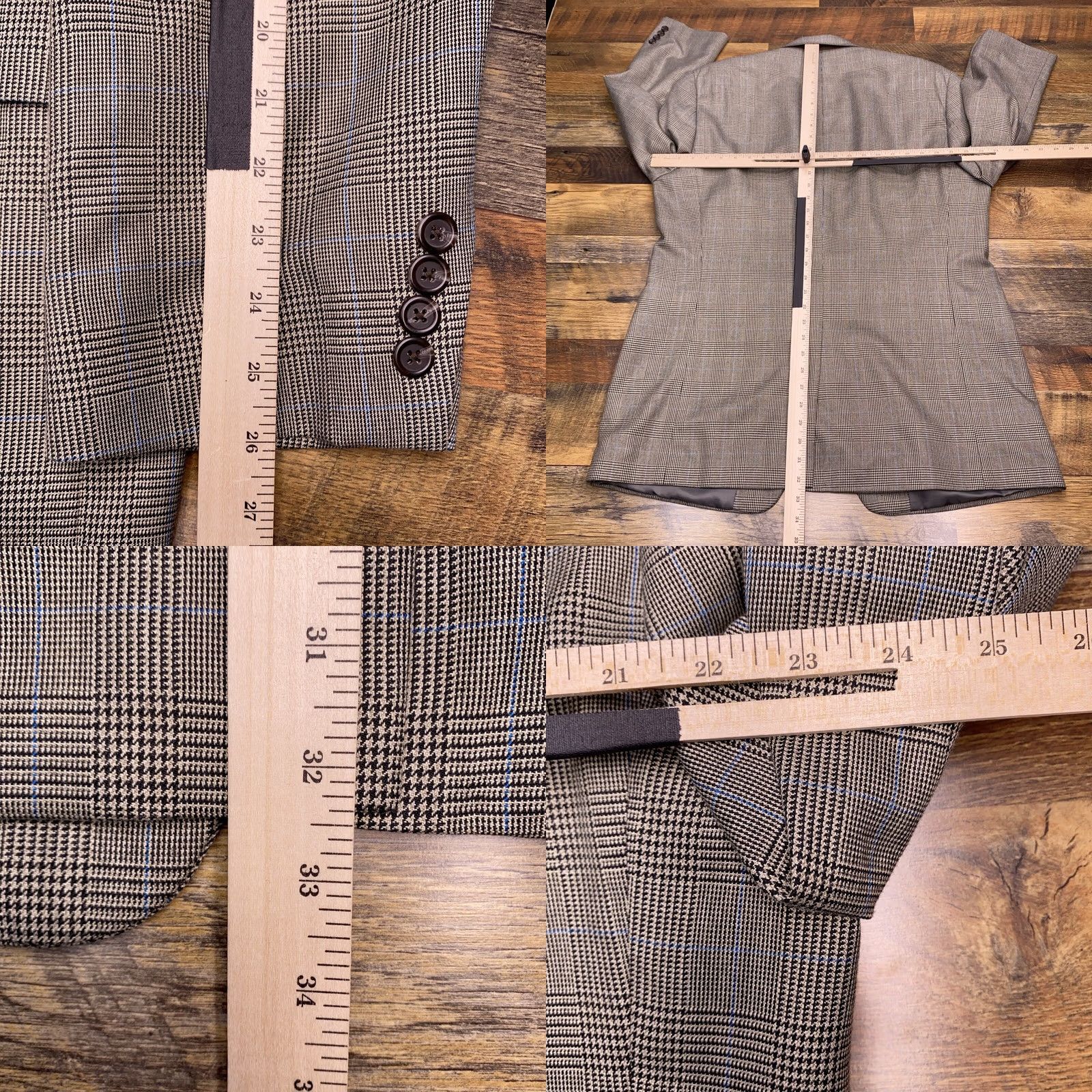 Chaps Chaps Sport Coat Blazer Plaid Houndstooth 46L Size 46R - 9 Thumbnail