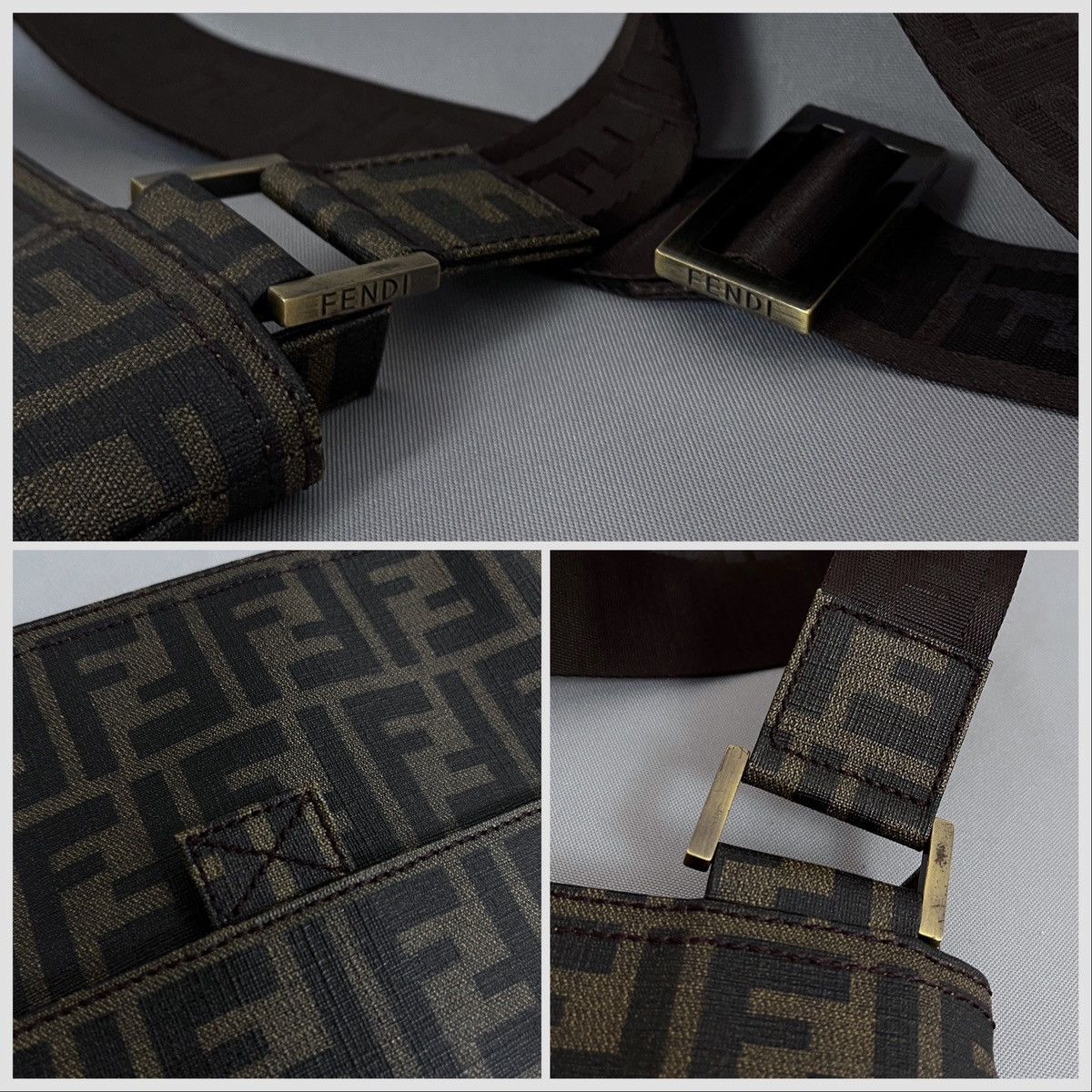 Fendi FENDI FF Monogram Canvas Messenger Bag. Size ONE SIZE - 5 Thumbnail