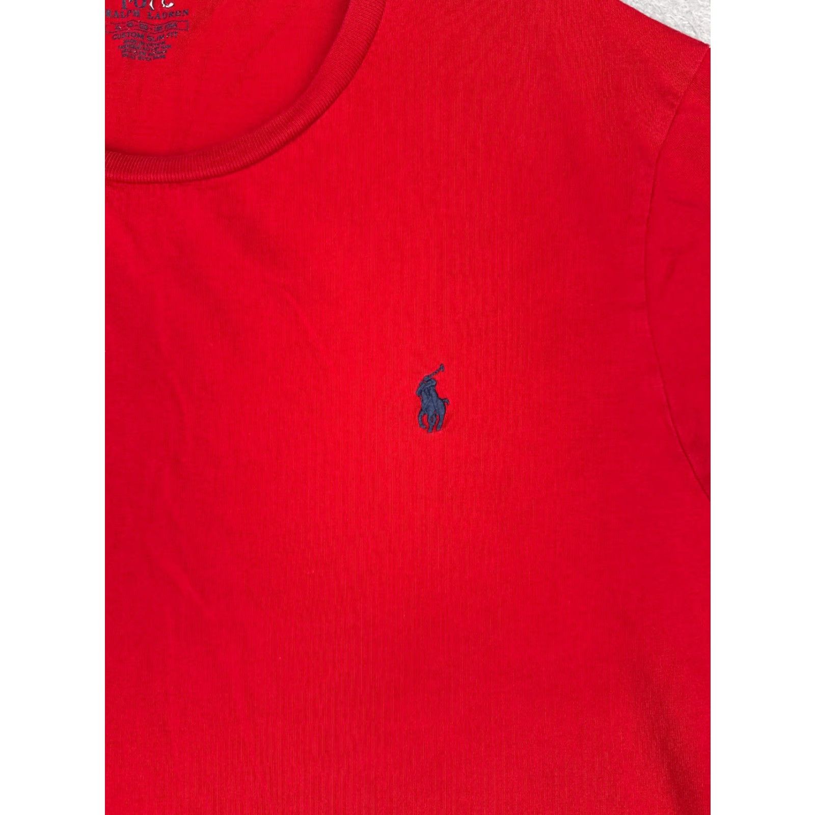 Polo Ralph Lauren Polo Ralph Lauren Shirt Men XL Red Crew Neck Cotton Slim Embroidered Logo One Word: T-Shirt - Men / All Seasons / Designer / Sports Size US XL / EU 56 / 4 - 6 Thumbnail
