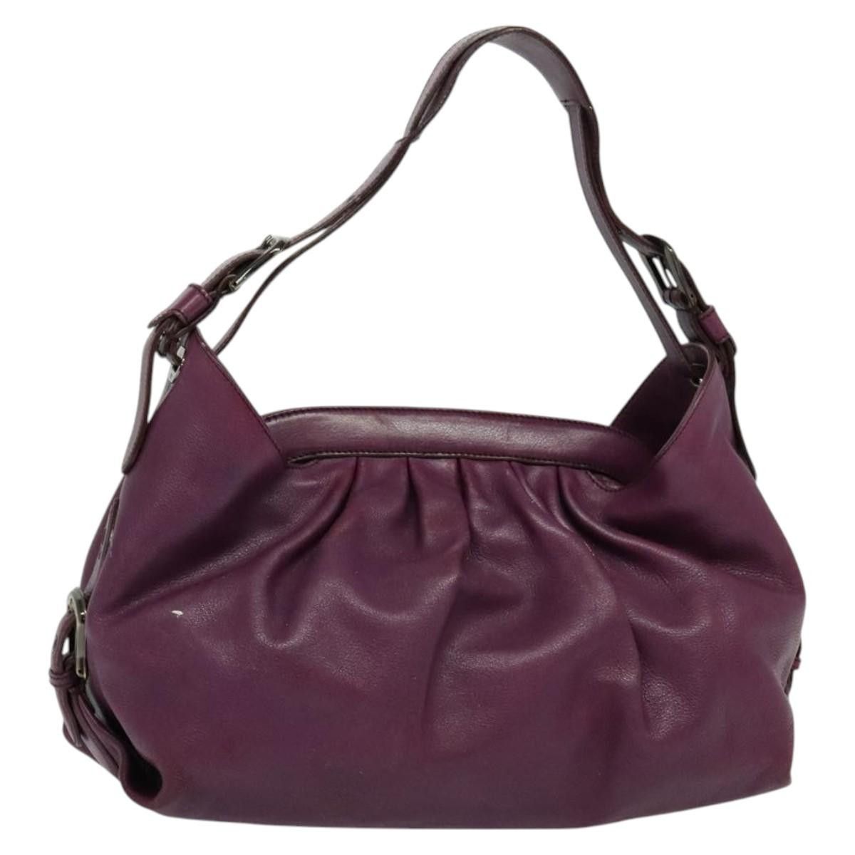 Fendi Shoulder Bag Leather Purple, Women's
