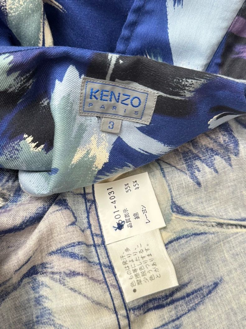 Kenzo KENZO Vintage blue tulip shirt for men Size US L / EU 52-54 / 3 - 9 Thumbnail