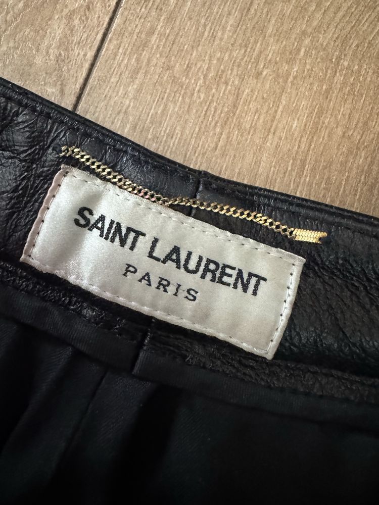 Saint Laurent Paris Saint Laurent Leather High Rise Pants sz. 38F Size 26" / US 2 / IT 38 - 4 Thumbnail