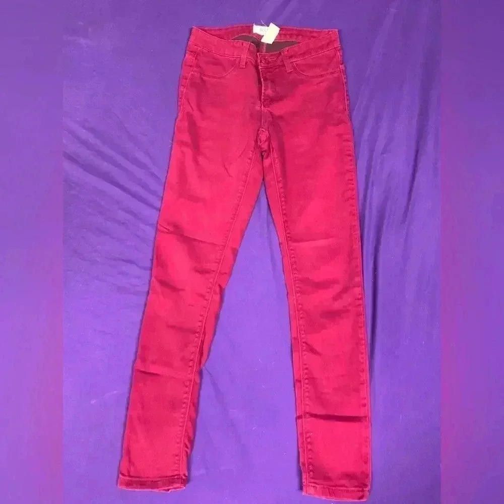 Designer Stylish Red Skinny Jeans Size 30" / US 8 / IT 44 - 1 Thumbnail