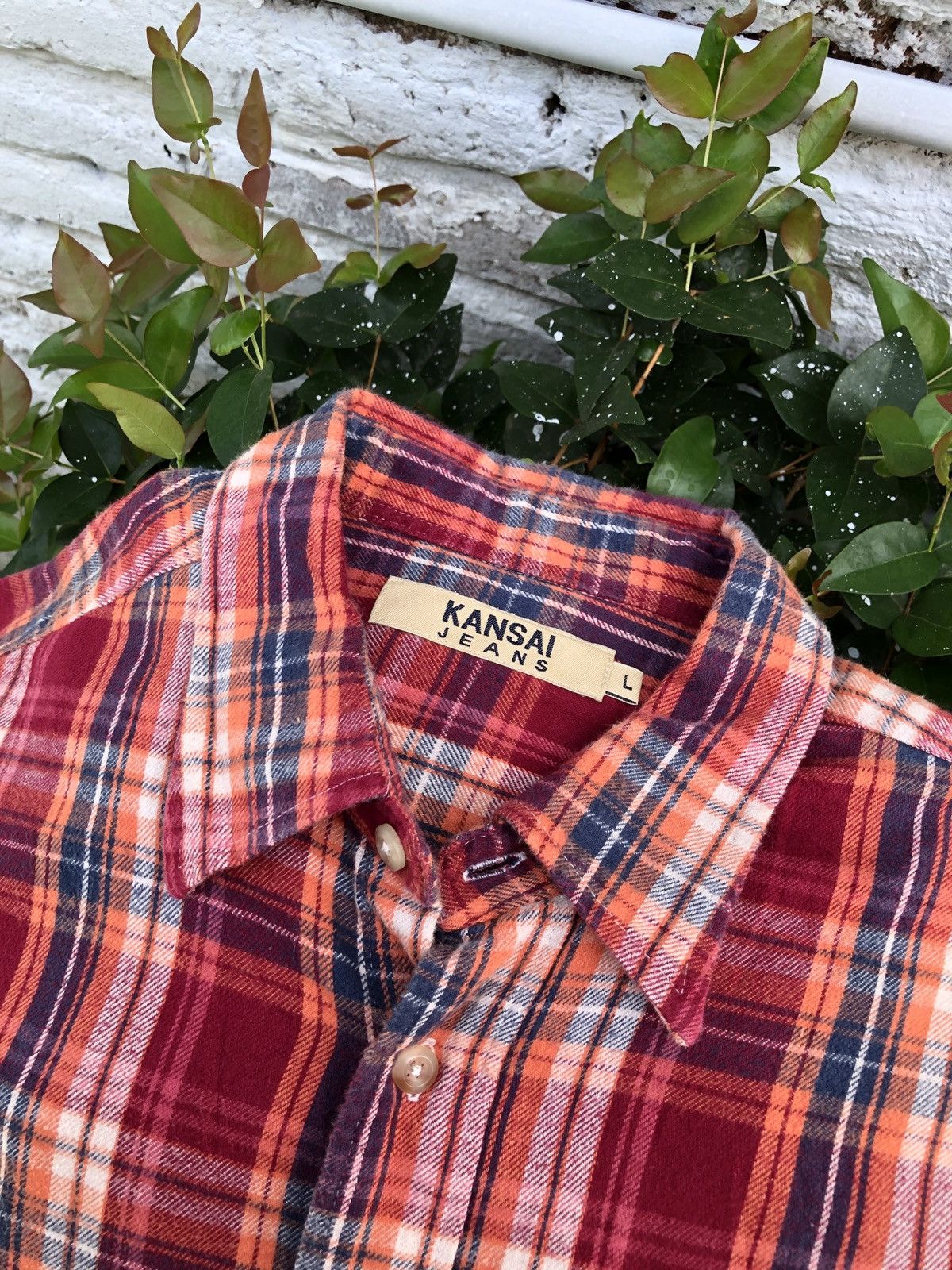 Flannel × Japanese Brand × Kansai Yamamoto KANSAI YAMAMOTO FLANELL SHIRT Size US L / EU 52-54 / 3 - 5 Thumbnail