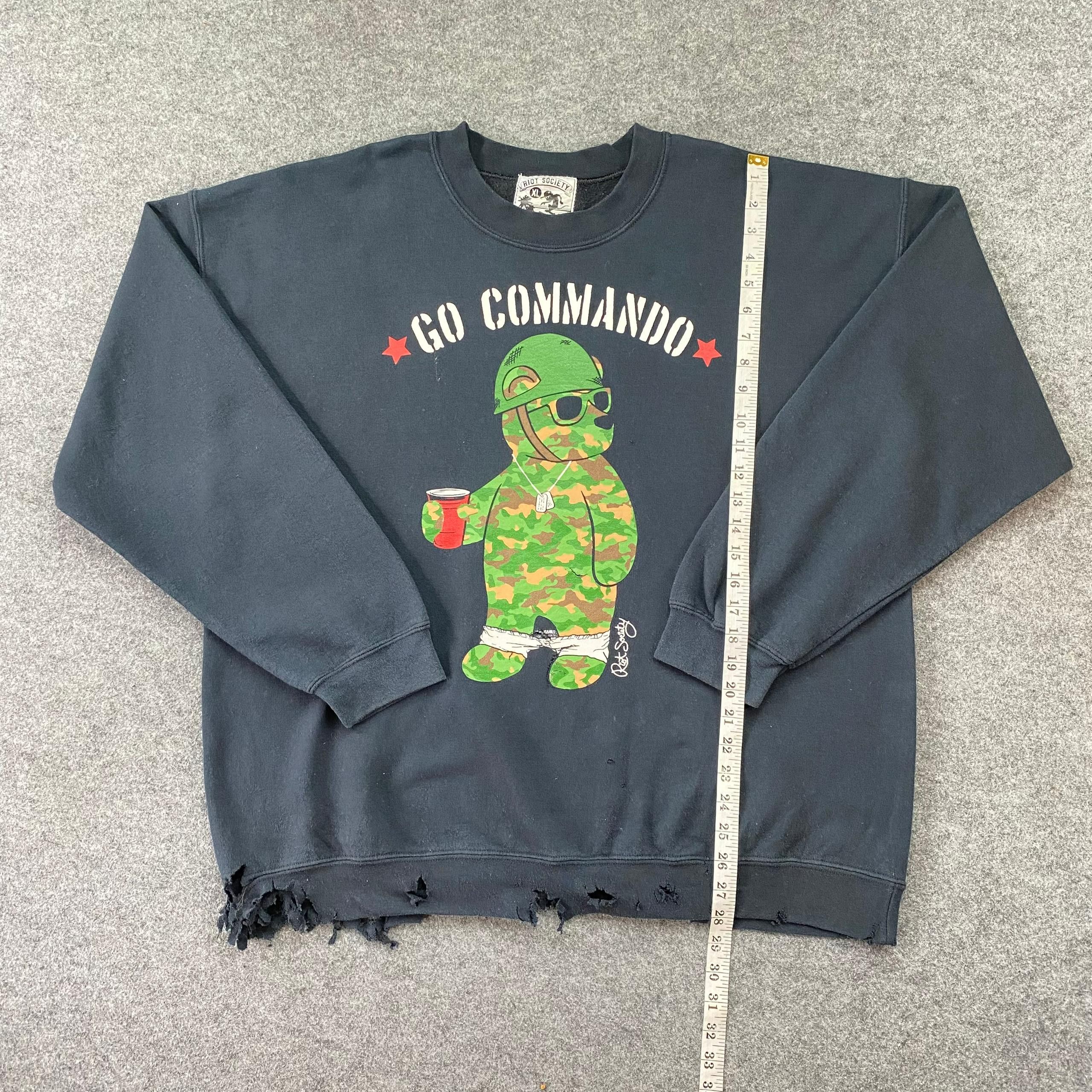 Riot Society Vintage Riot Society Go Commando Streetwear Sweatshirt Size US XL / EU 56 / 4 - 6 Thumbnail