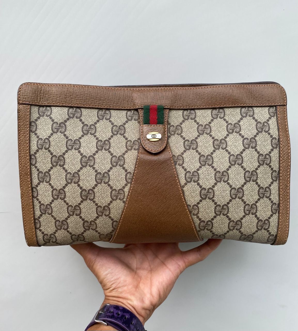 Gucci Vintage Gucci GG Supreme Sherry Line 90s Size ONE SIZE - 4 Thumbnail