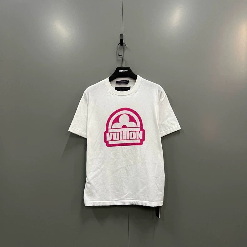 Louis Vuitton Louis Vuitton White letter flower logo short sleeve 2501-Ne Size US M / EU 48-50 / 2 - 1 Thumbnail