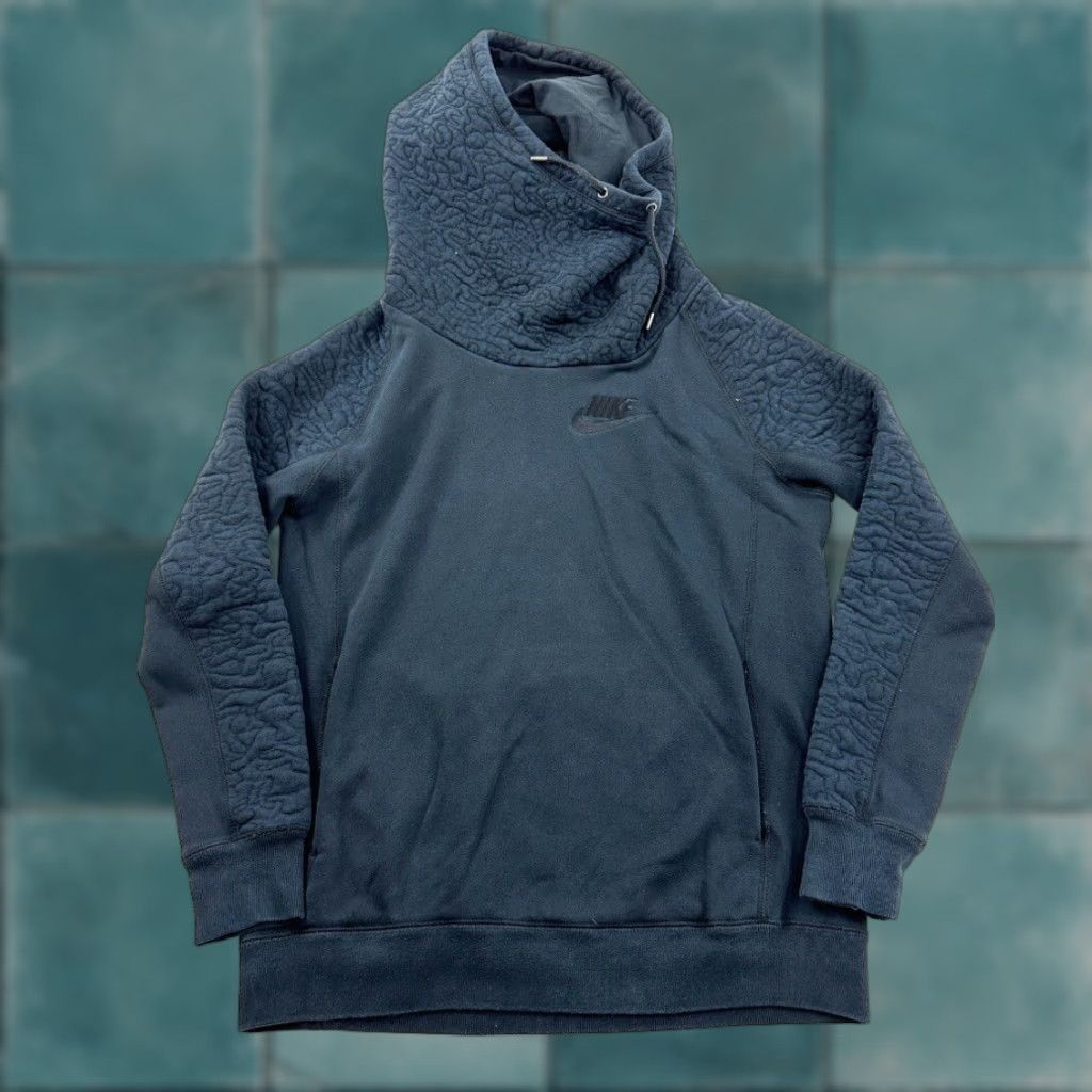 Nike Nike Hoodie Sweatshirt Womens Small Black Cowl Neck Pullover Pockets Size S / US 4 / IT 40 - 1 Thumbnail