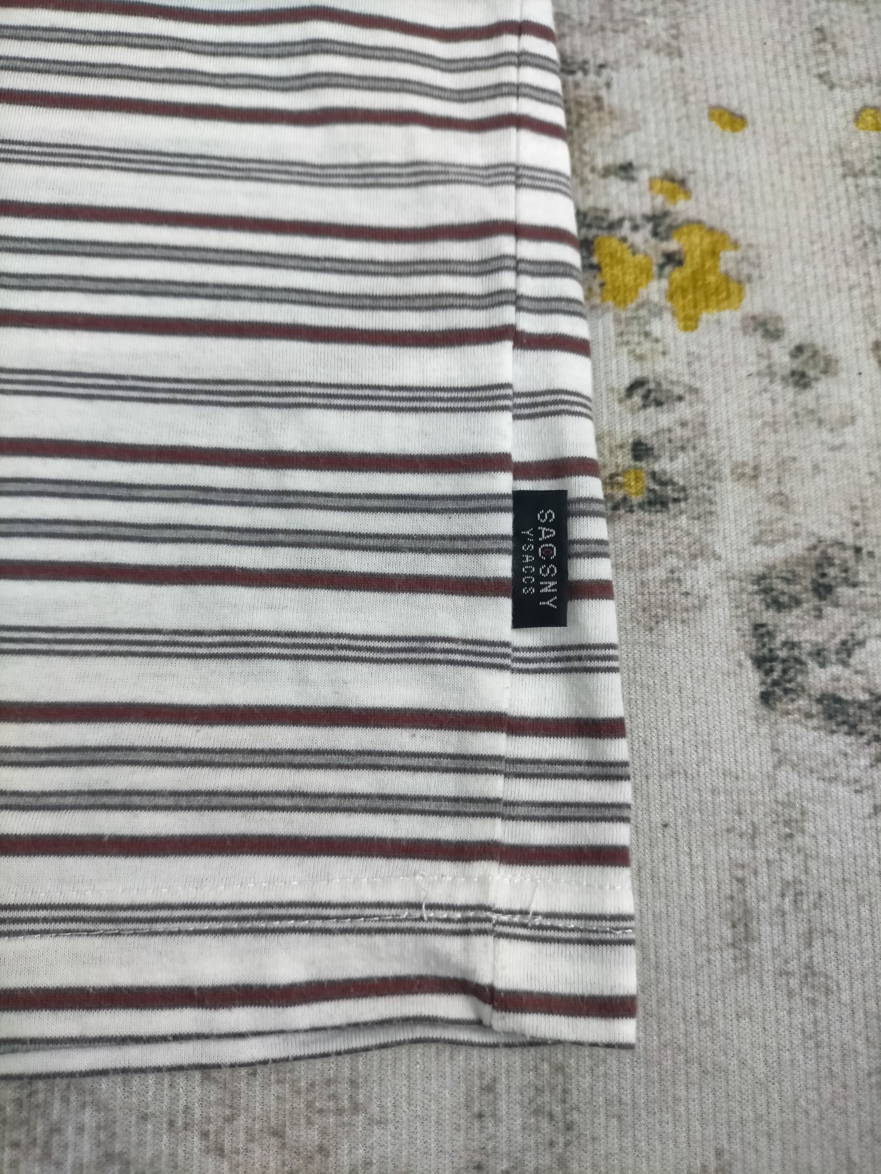 Yohji Yamamoto 🔥Y'saccs Vintage Button Single Pocket Stripe Tshirt Size US M / EU 48-50 / 2 - 5 Thumbnail