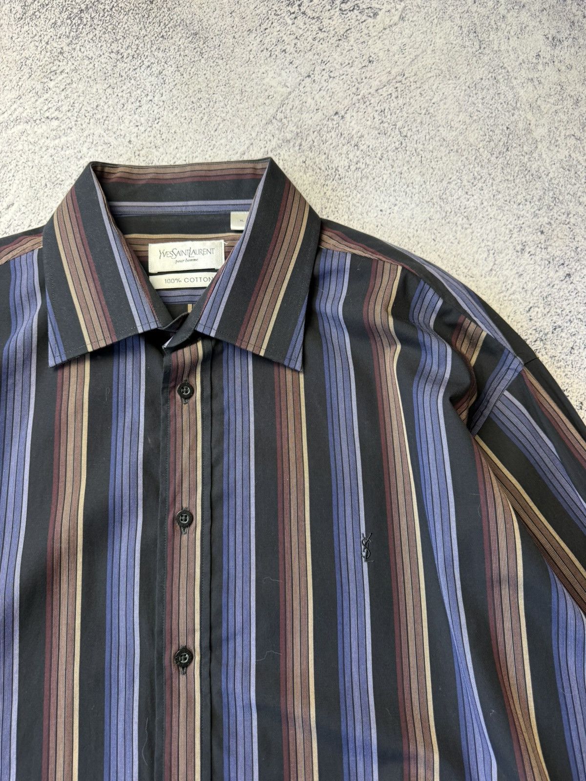 Vintage Yves Saint Laurent Classic Wedding Shirt with Cufflinks Size US XL / EU 56 / 4 - 11 Thumbnail