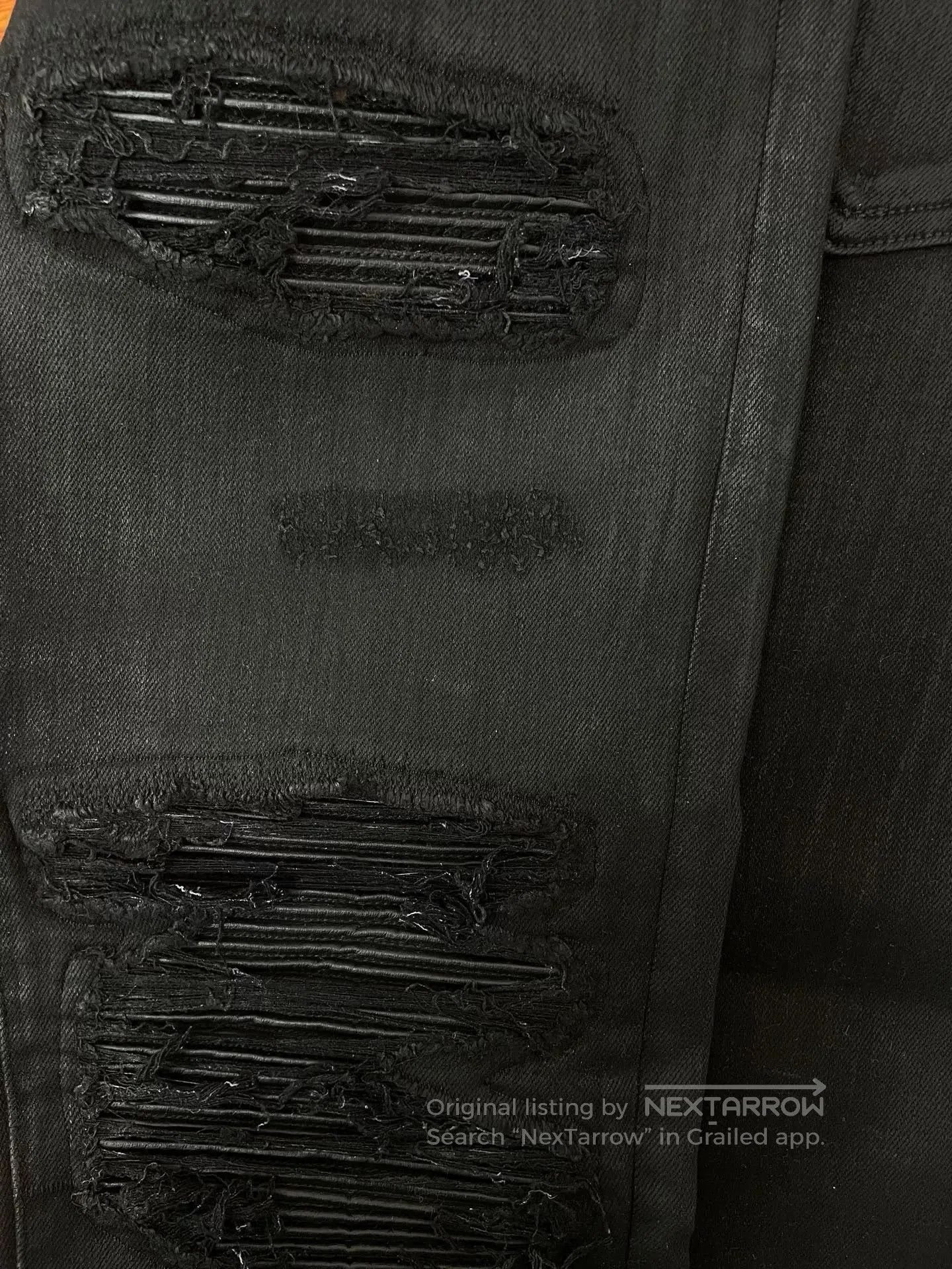 Amiri Amiri Patchwork Distressed Straight Jeans. Size US 31 - 5 Thumbnail
